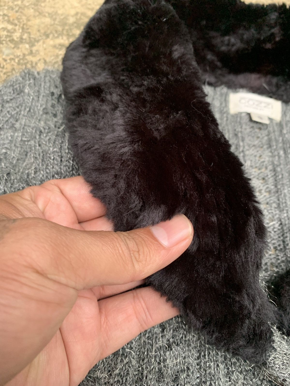 If Six Was Nine × Japanese Brand × Le Grande Bleu (L.G.B.) 2000s Cozzi Japan Avant Garde Fur Mohair Knitwear Cardigan Size S / US 4 / IT 40 - 5 Thumbnail