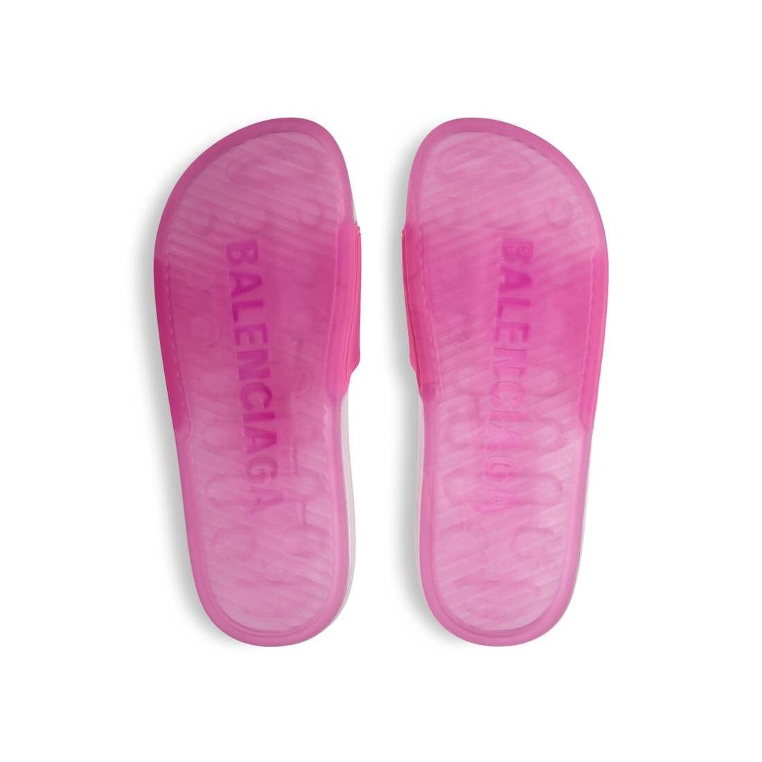 Balenciaga o1w1db10326 Pool Transparent Slide Sandals in Pink Size US 11 / IT 41 - 4 Thumbnail
