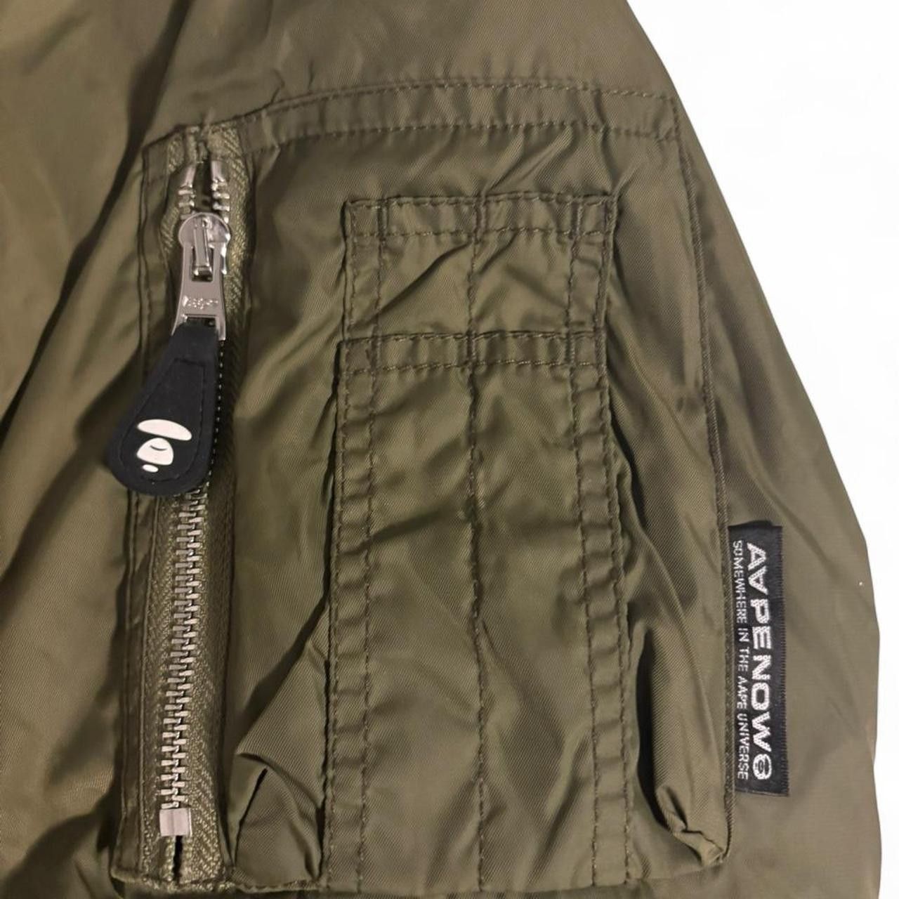 Aape AAPE By A Bathing Ape Olive Green Bomber Flight Jacket Size US L / EU 52-54 / 3 - 3 Thumbnail