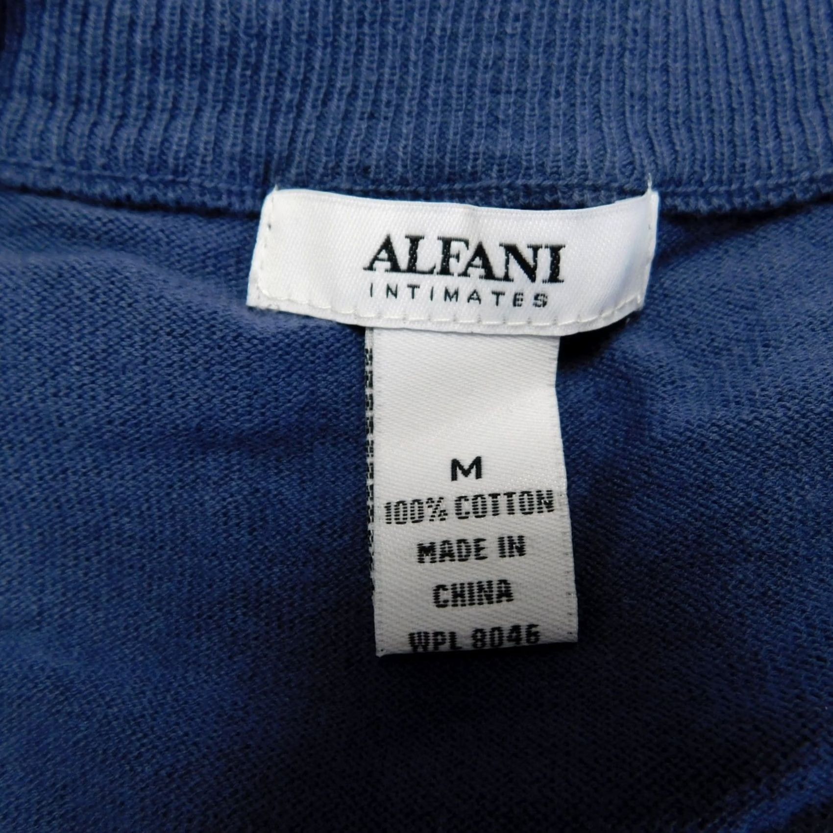 Alfani Alfani Cardigan Shirt Women M Blue 100% Cotton Knit V-Neck Button-Up Lounge Cardigan, Classic, Lightweight, Solid, Regular Size Medium Size M / US 6-8 / IT 42-44 - 6 Thumbnail