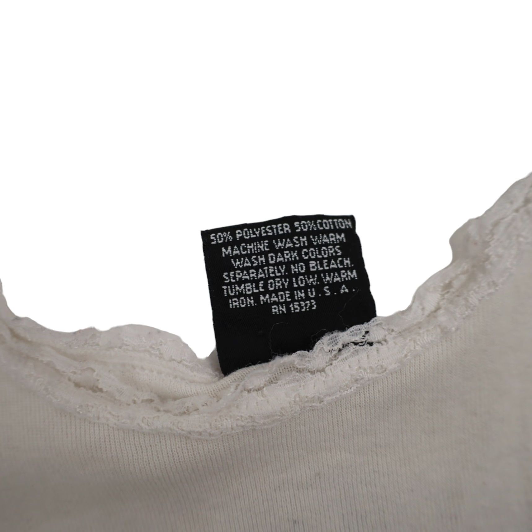 Harley Davidson VINTAGE Harley-Davidson Tank Top Womens XL White Lace Trim 3D Emblem Shirt Size XL / US 12-14 / IT 48-50 - 7 Thumbnail