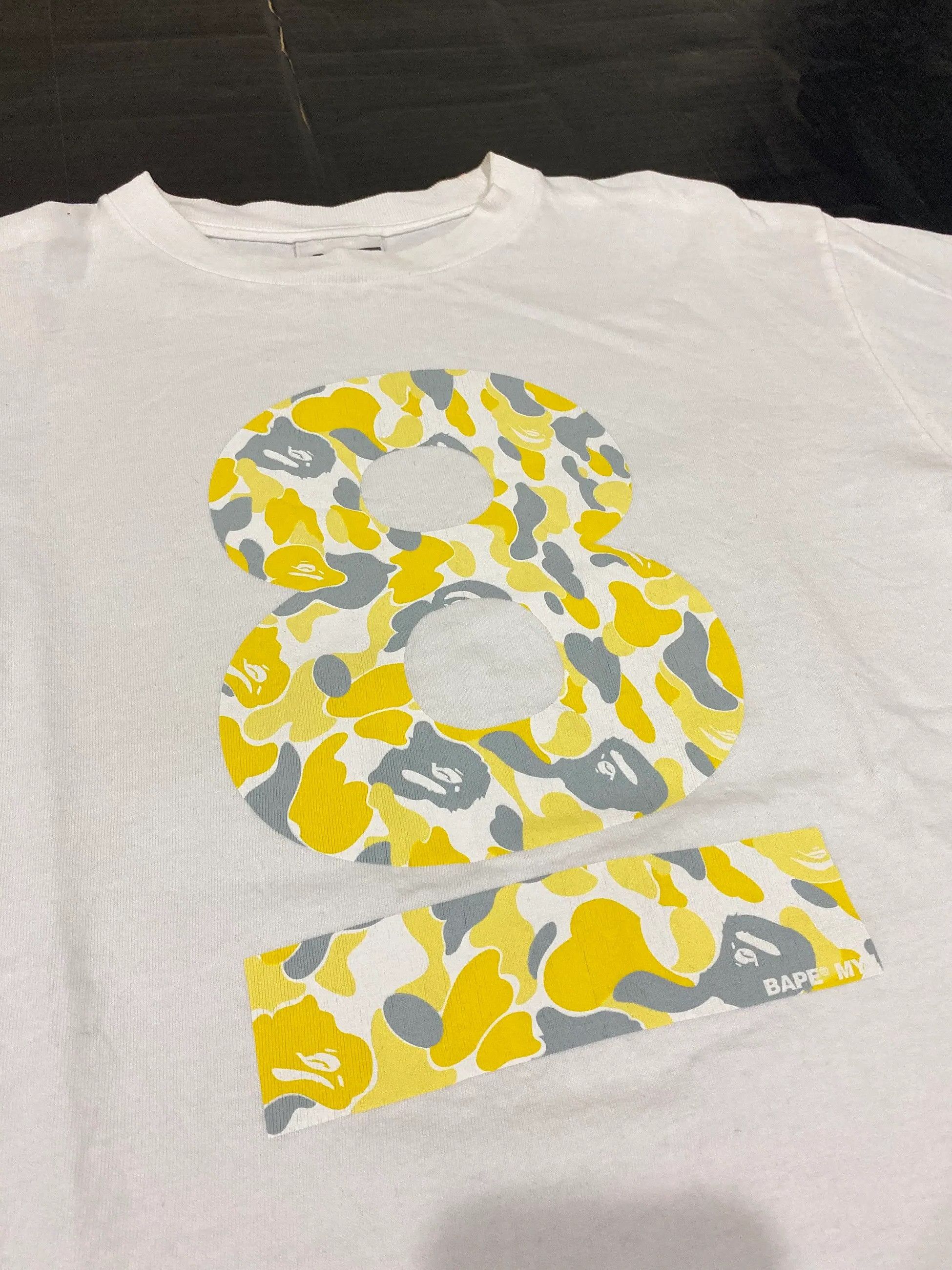 image of Bape 8Th Anniversary Matsuyama Tee in White, Men's (Size Medium)
