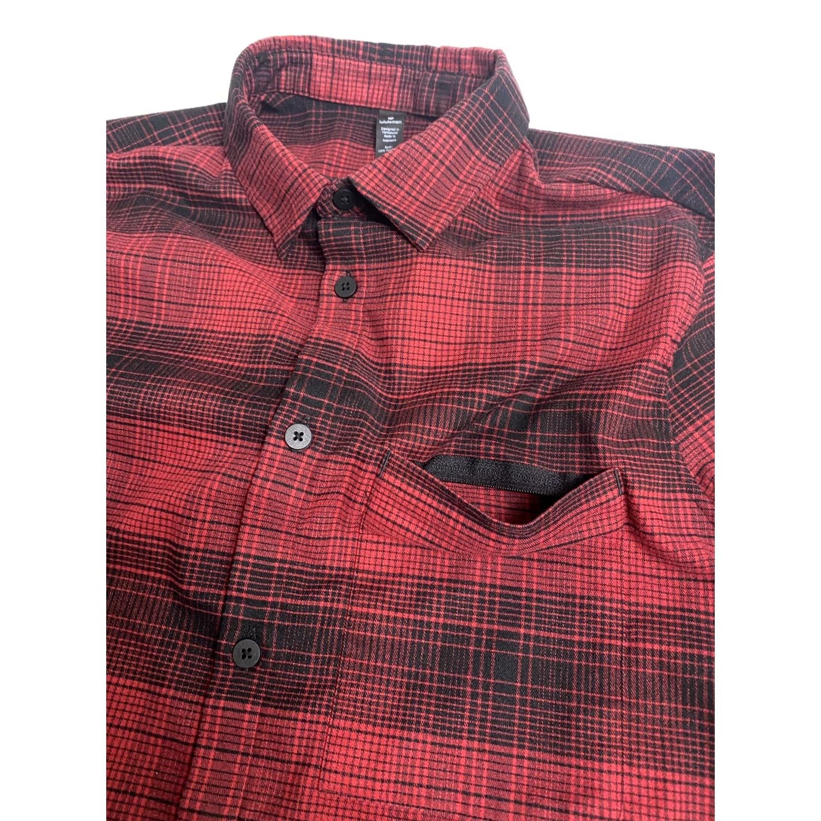 Lululemon Lululemon Mason's Peak Flannel Shirt Plaid Button-Up Polyester Red Sz S Mens Clothing Shirt Women's? Size US S / EU 44-46 / 1 - 4 Thumbnail