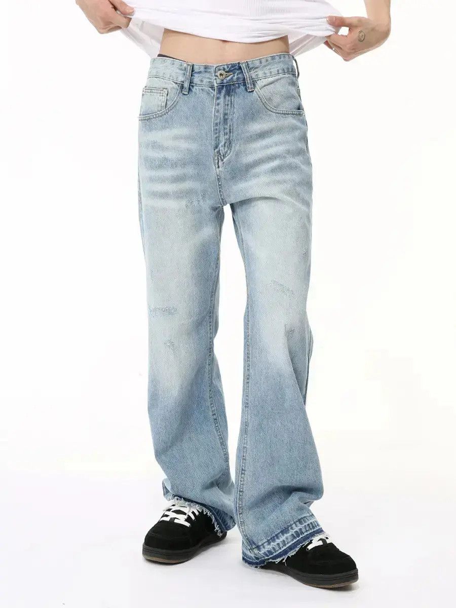 Japanese Brand Retro micro flared casual jeans Size US 32 / EU 48 - 6 Thumbnail