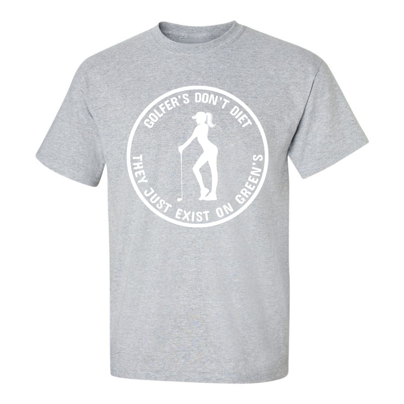 Gildan Golfers Don't Diet On Greens Funny Woman Golfer T-Shirt Size US XL / EU 56 / 4 - 13 Thumbnail
