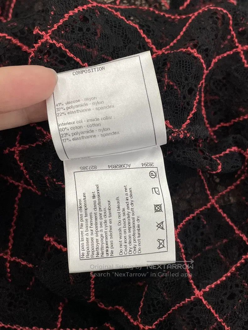 Chanel Chanel Forest Series Red Heavy Industry Lace Twill Pattern Size XS / US 0-2 / IT 36-38 - 7 Thumbnail