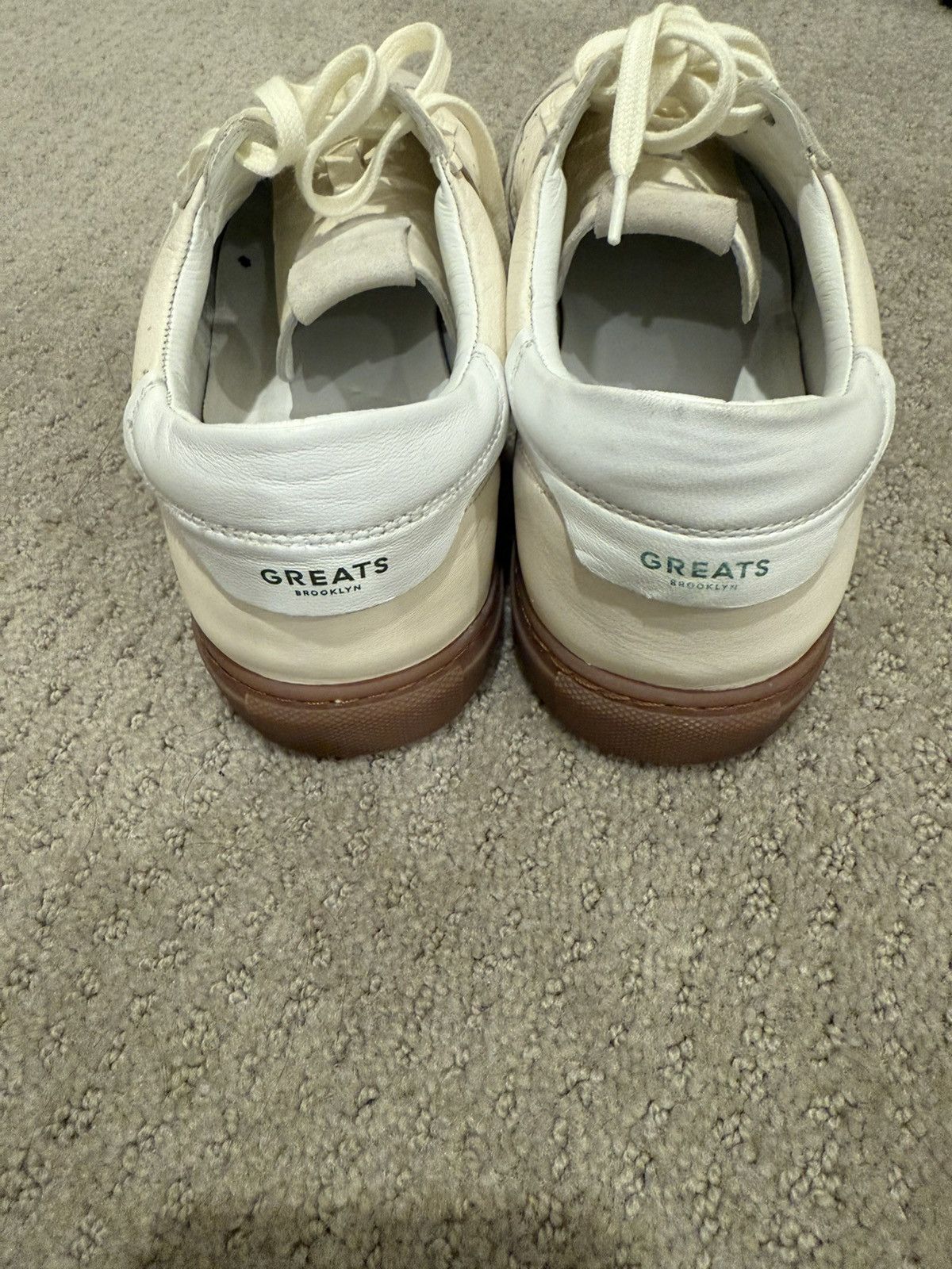 Greats Greats white/beige leather sneakers size 10.5 Size US 10.5 / EU 43-44 - 3 Thumbnail