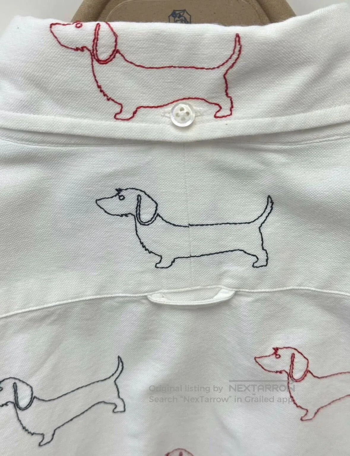 Thom Browne Thom Browne Men's Dachshund Embroidered Shirt. Size US M / EU 48-50 / 2 - 4 Thumbnail