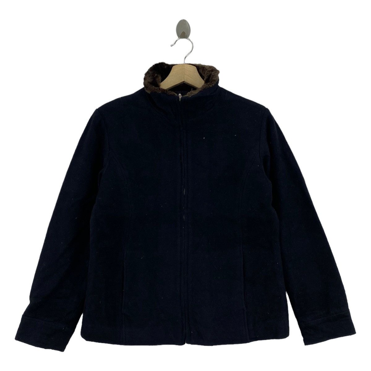Japanese Brand MARIONI Japanese Brand Fur Collar Inside Plain Black Coat Size US M / EU 48-50 / 2 - 1 Thumbnail