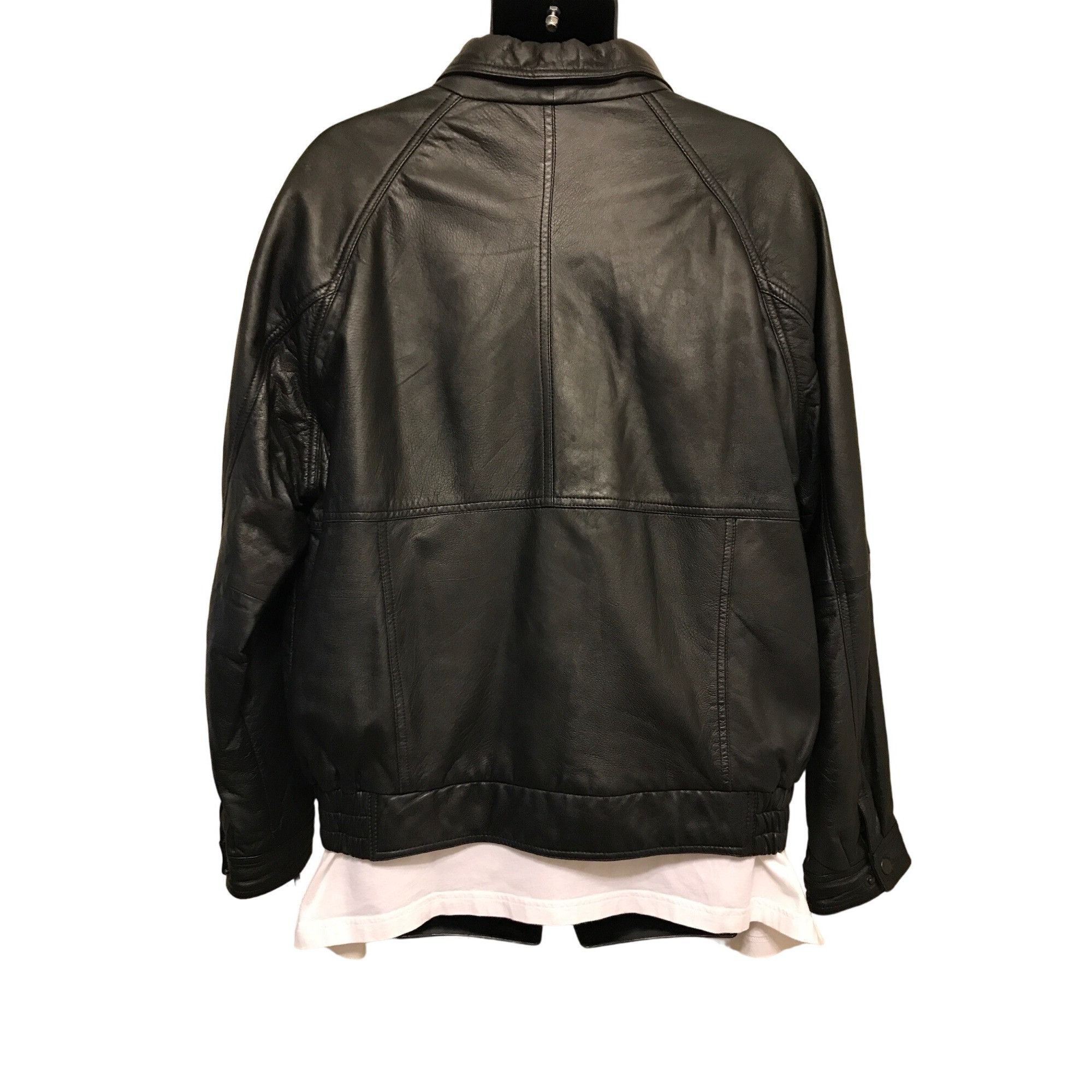 Vintage Watershed by William Harry Black Lamb Skin Leather Jacket Size US XL / EU 56 / 4 - 2 Thumbnail