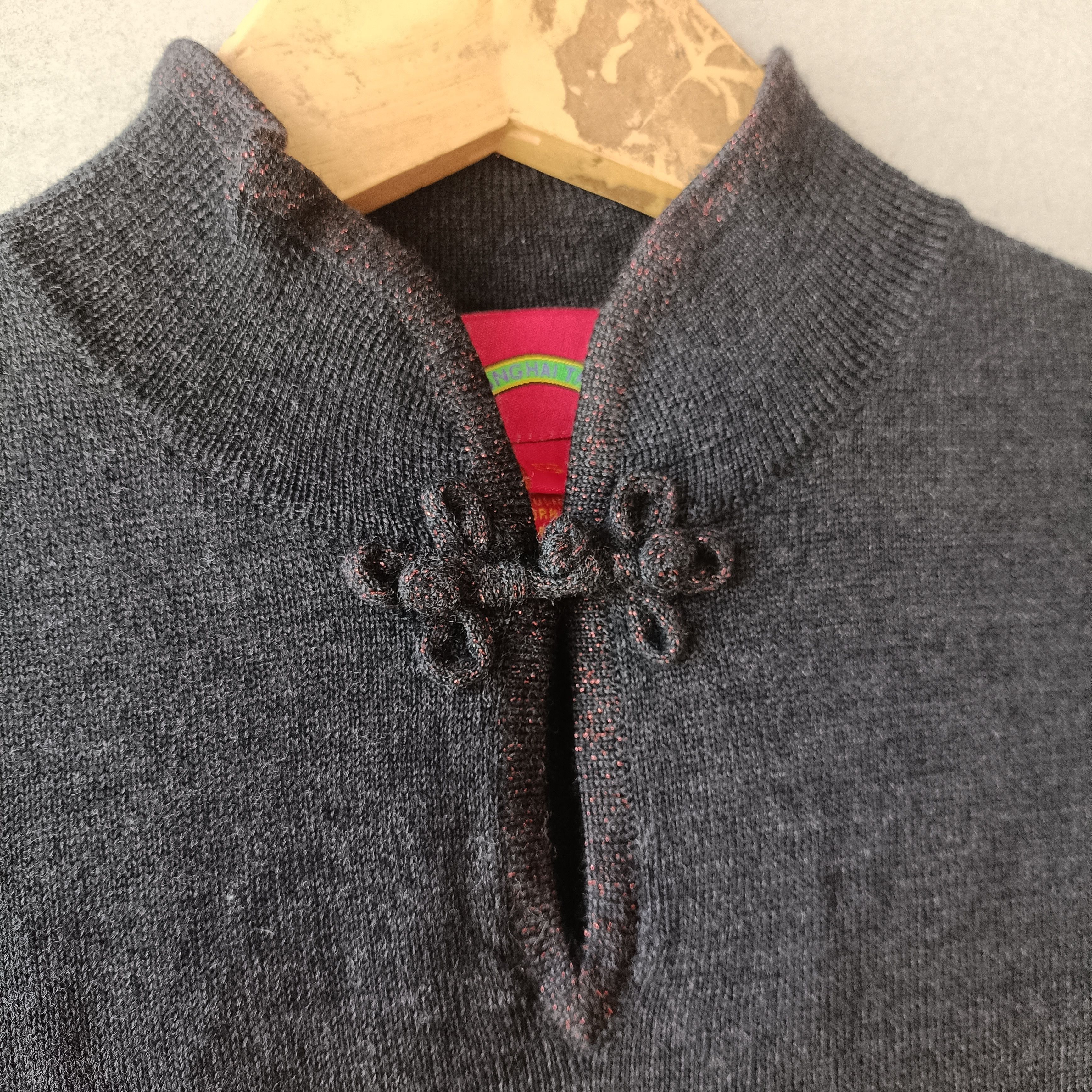 Shanghai Tang Cheongsam Wool Knit T-shirt Size S / US 4 / IT 40 - 3 Thumbnail