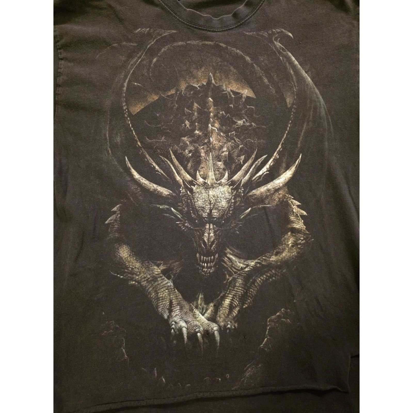 Vintage VINTAGE Spiral Dragon & Skull Double Sided T Shirt Black Grunge Medium Men Manga? Nope Size US M / EU 48-50 / 2 - 3 Thumbnail