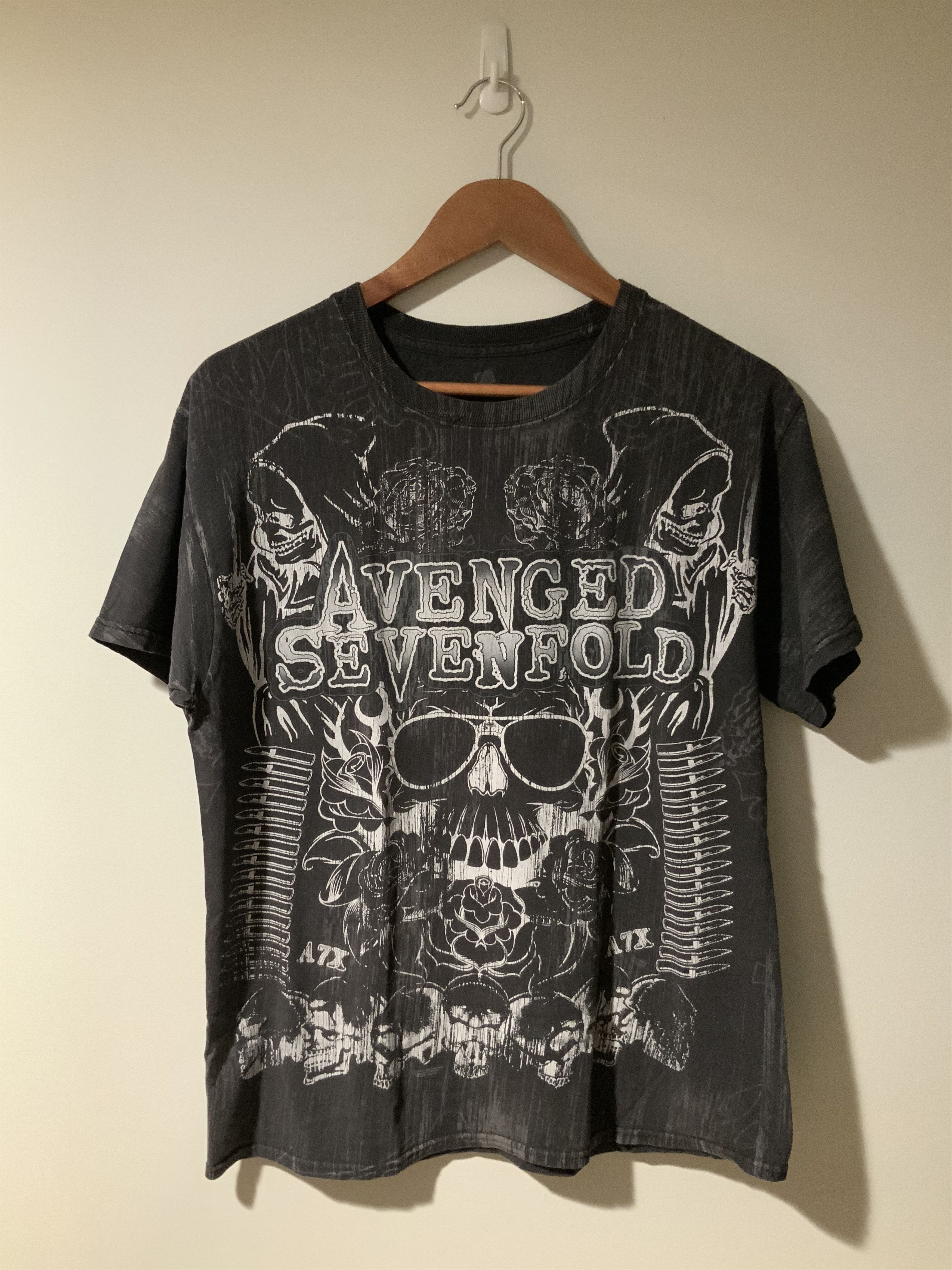 Band Tees × Vintage Vintage 2011 Avenged Sevenfold Band All Over Print T-shirt Size US M / EU 48-50 / 2 - 1 Thumbnail