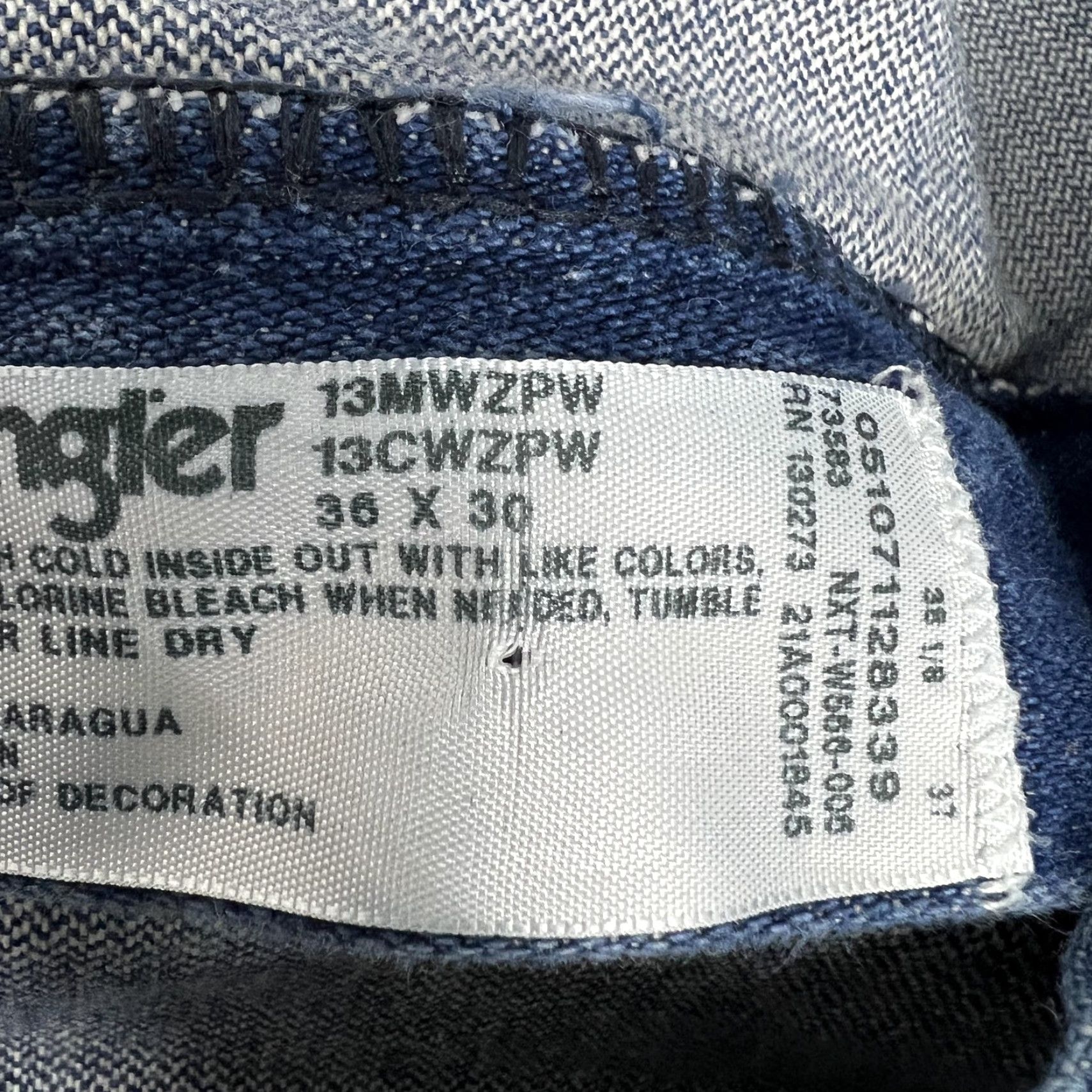 Wrangler Wrangler Jeans Mens 36x30 Blue Cowboy Cut Straight Denim Western Cowboy 13MWZPW Size US 36 / EU 52 - 7 Thumbnail