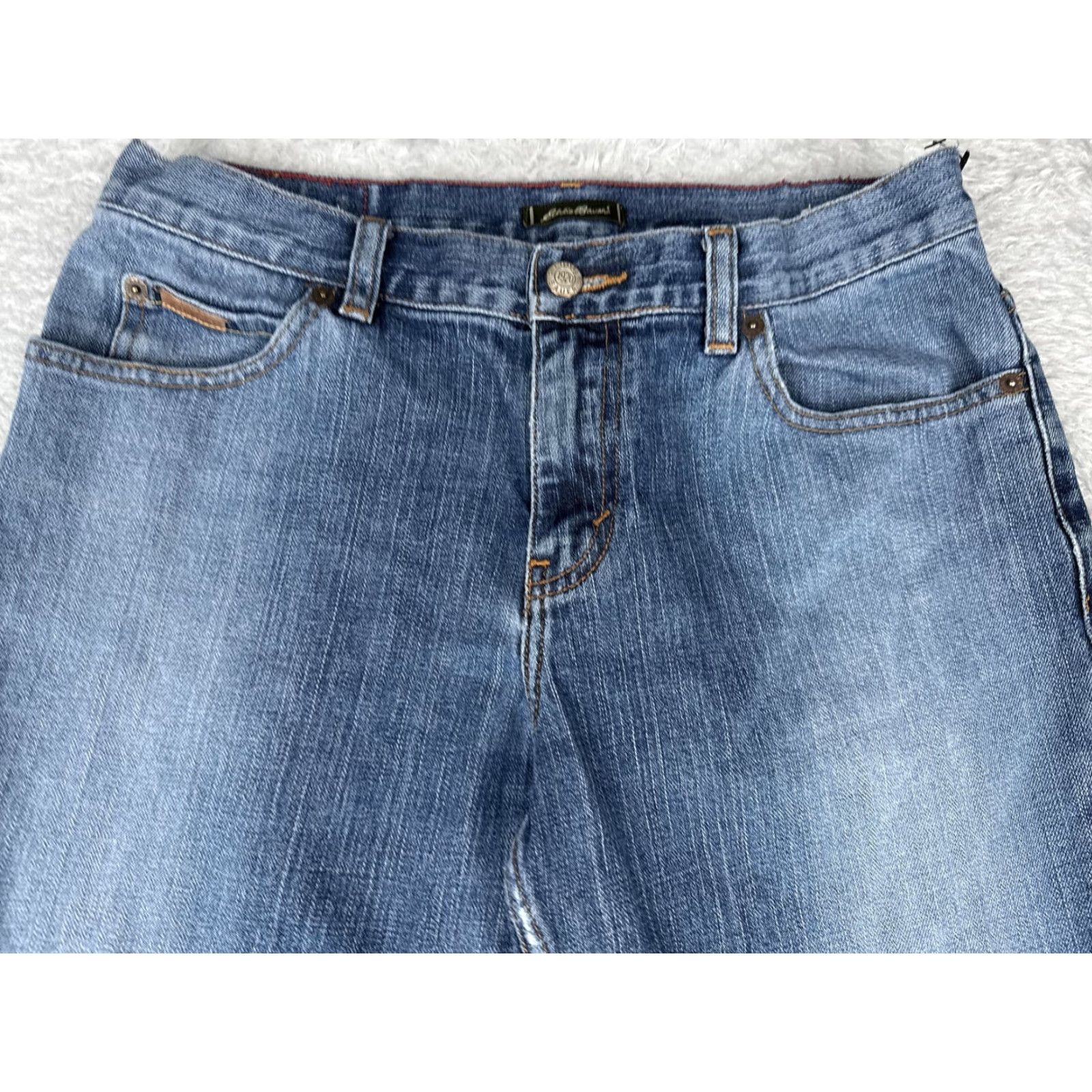 Eddie Bauer VINTAGE No, Eddie Bauer Jeans Womens 8 Blue Straight Leg Mid Rise Stretch Denim Medium Wash Size 30" / US 8 / IT 44 - 4 Thumbnail