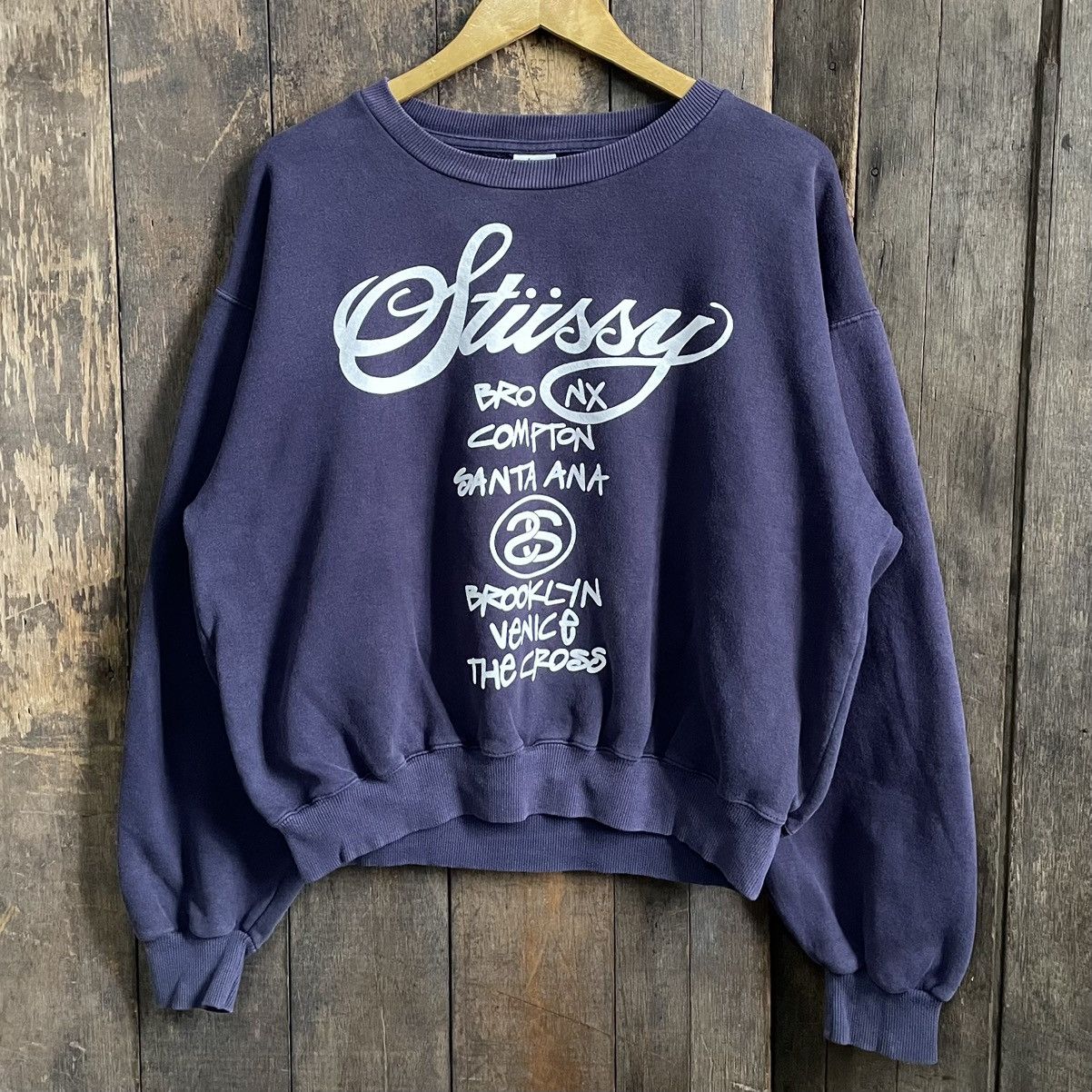 Vintage 80's Stussy Big Logo Crewneck Sweatshirt - Main Image