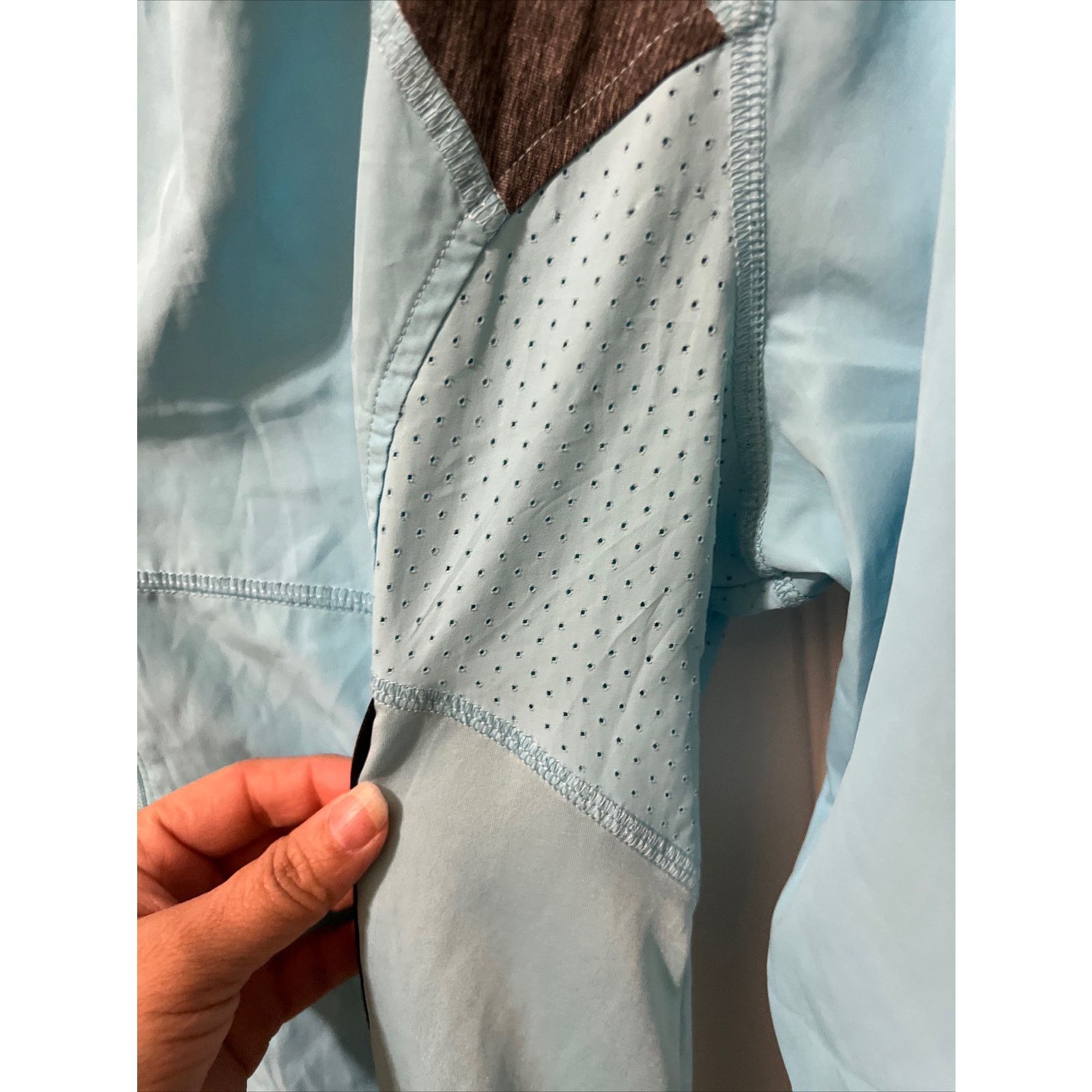 Champion Long Sleeve Full Zip Pullover Light Blue Jacket Pockets Size M / US 6-8 / IT 42-44 - 6 Thumbnail