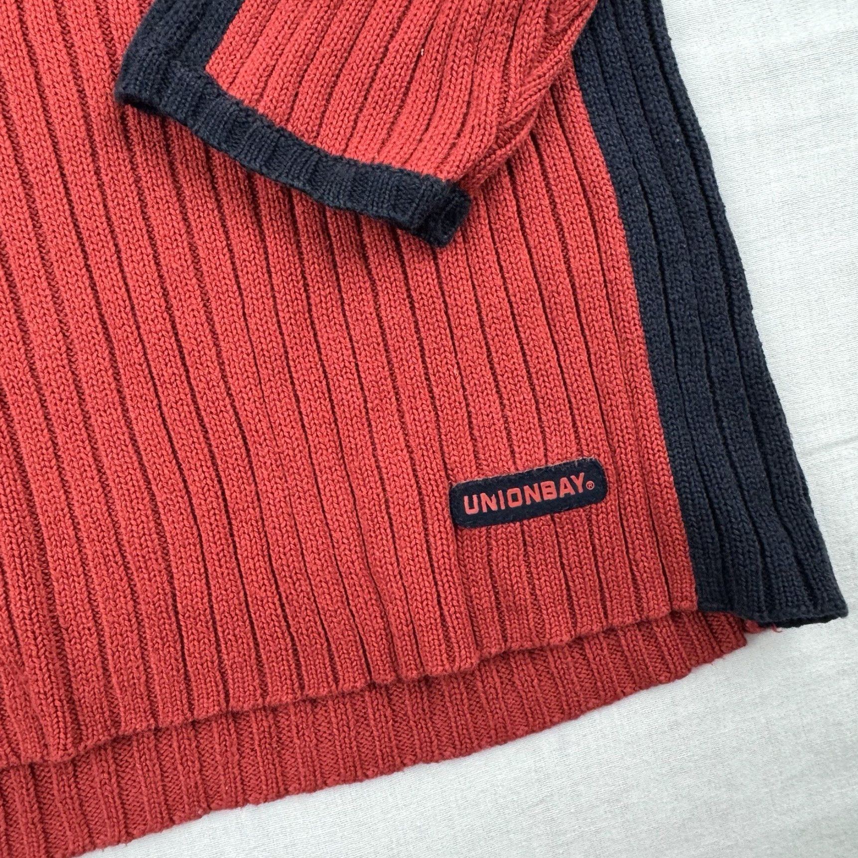 Vintage VINTAGE Union Bay Sweater Shirt Adult XL Red Striped Pullover 90s Grunge Mens Size US XL / EU 56 / 4 - 2 Thumbnail