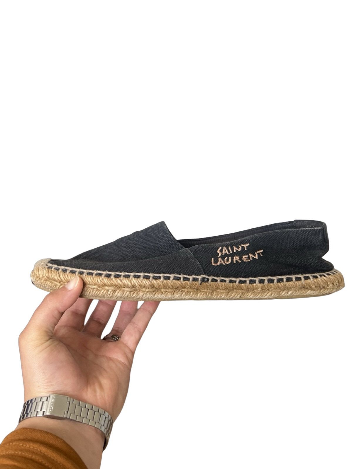 Saint Laurent Paris Saint Laurent Embroidered Espadrilles Canvas Shoes Size US 8 / EU 41 - 3 Thumbnail