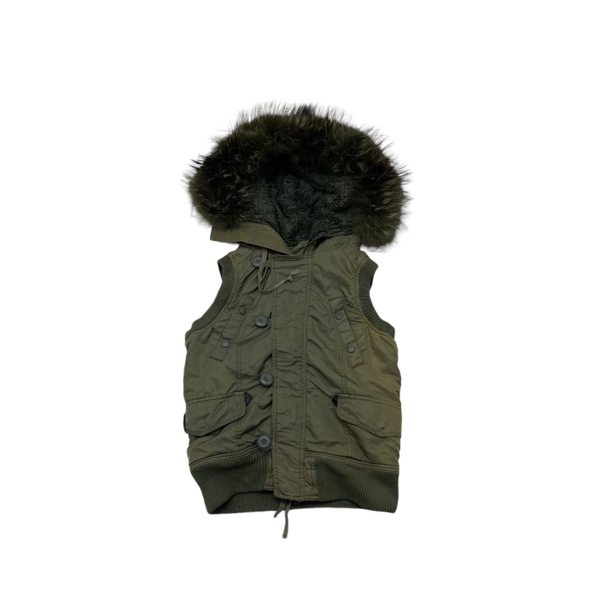 If Six Was Nine × Japanese Brand × Le Grande Bleu (L.G.B.) GOA Faux Fur Mil Equipment Sleeve Less Jacket Size US S / EU 44-46 / 1 - 1 Thumbnail
