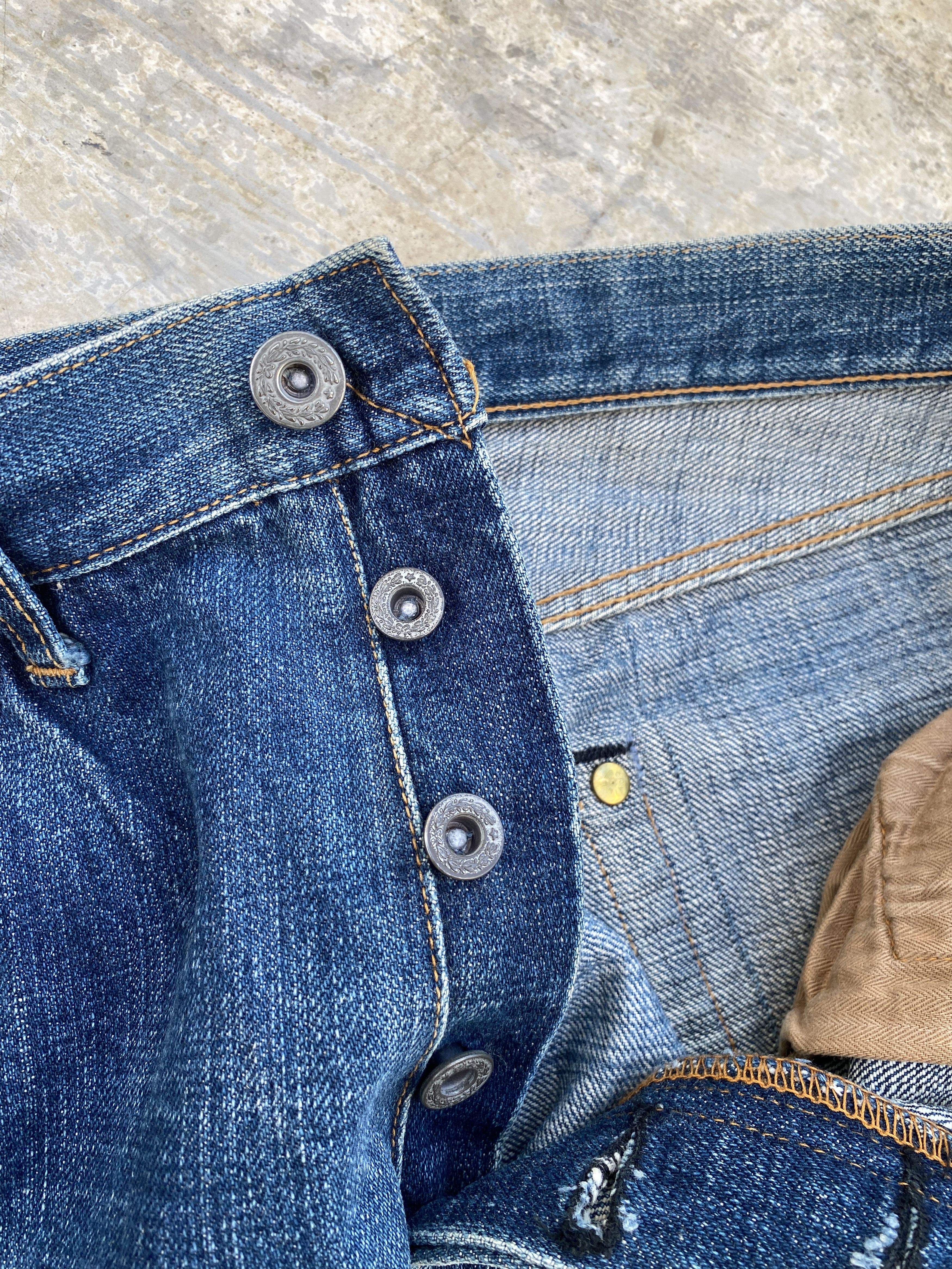 Japanese Brand 40s WW2 Replica Selvedge Jeans Size US 31 - 11 Thumbnail