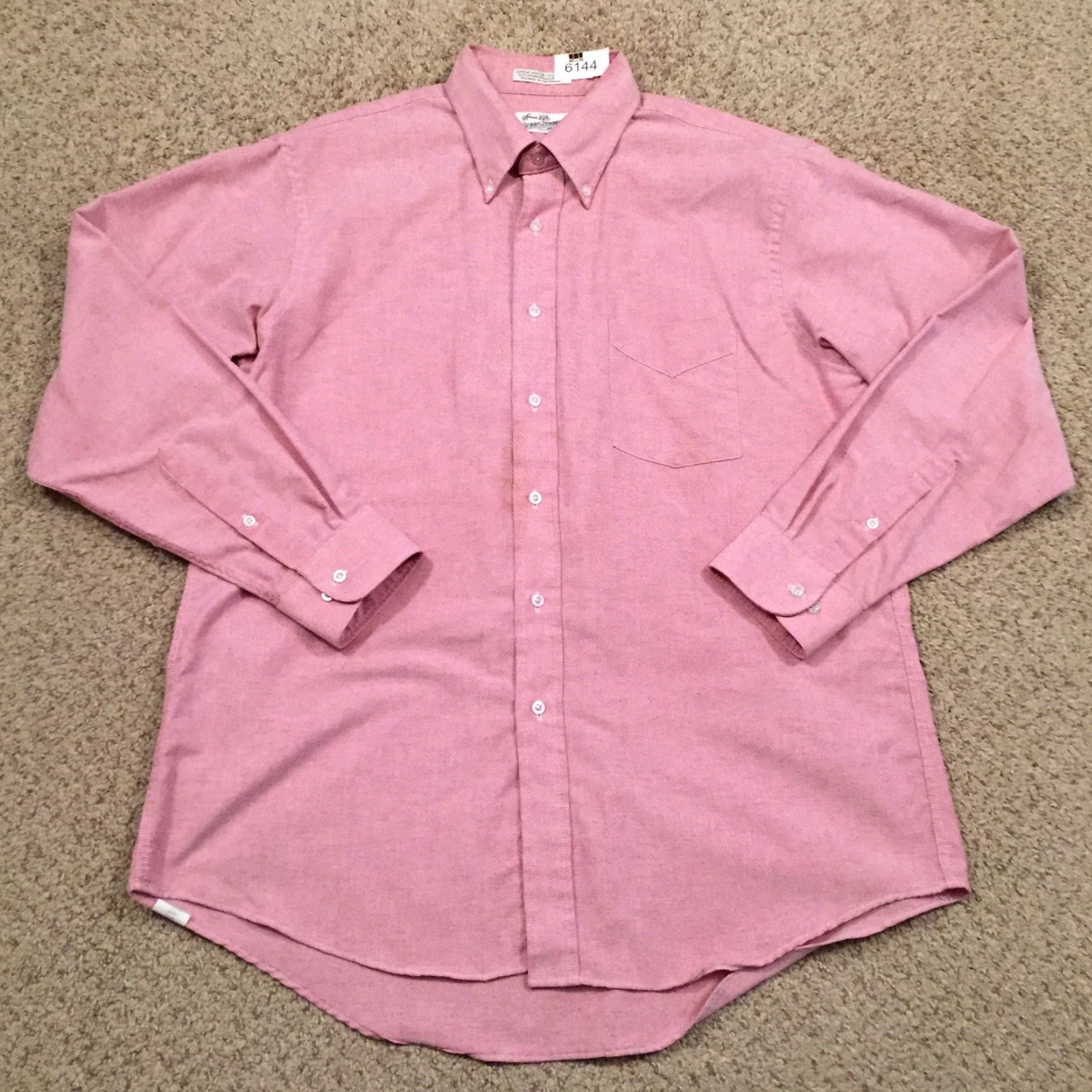 Sears Sears Shirt Mens Size 17 Pink Long Sleeve Button Up Size US XL / EU 56 / 4 - 2 Thumbnail