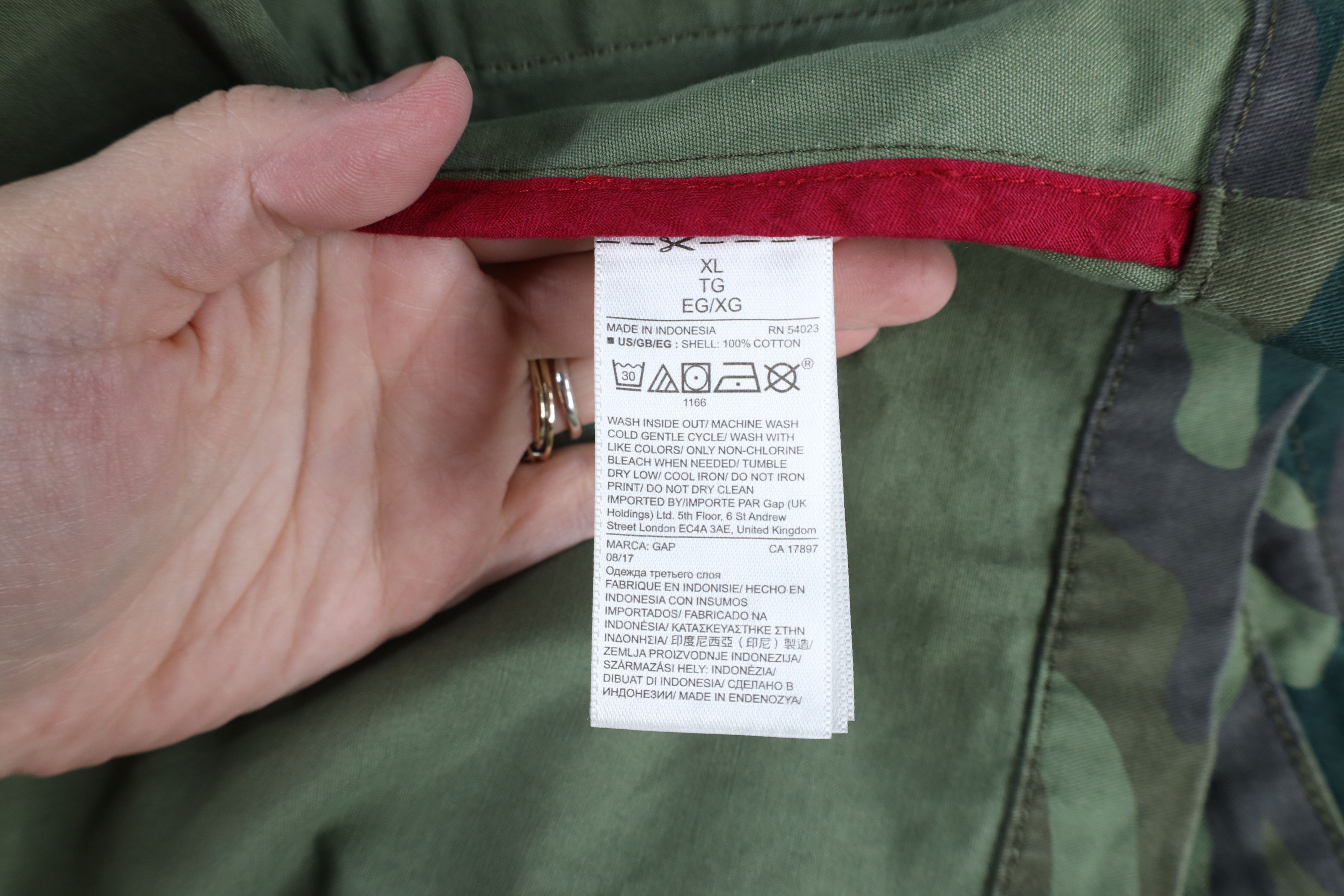 Gap × Vintage Vintage Y2K Gap Belted Camouflage Military Field Jacket Coat Size XL / US 12-14 / IT 48-50 - 11 Thumbnail