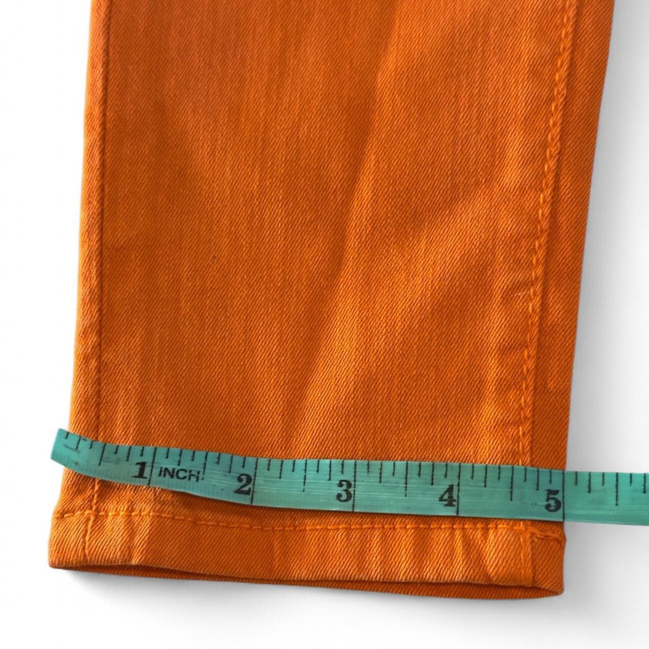 Vintage OCJ Jeans Y2K low rise orange kick-flare ultra slim thighs Size 29" - 9 Thumbnail