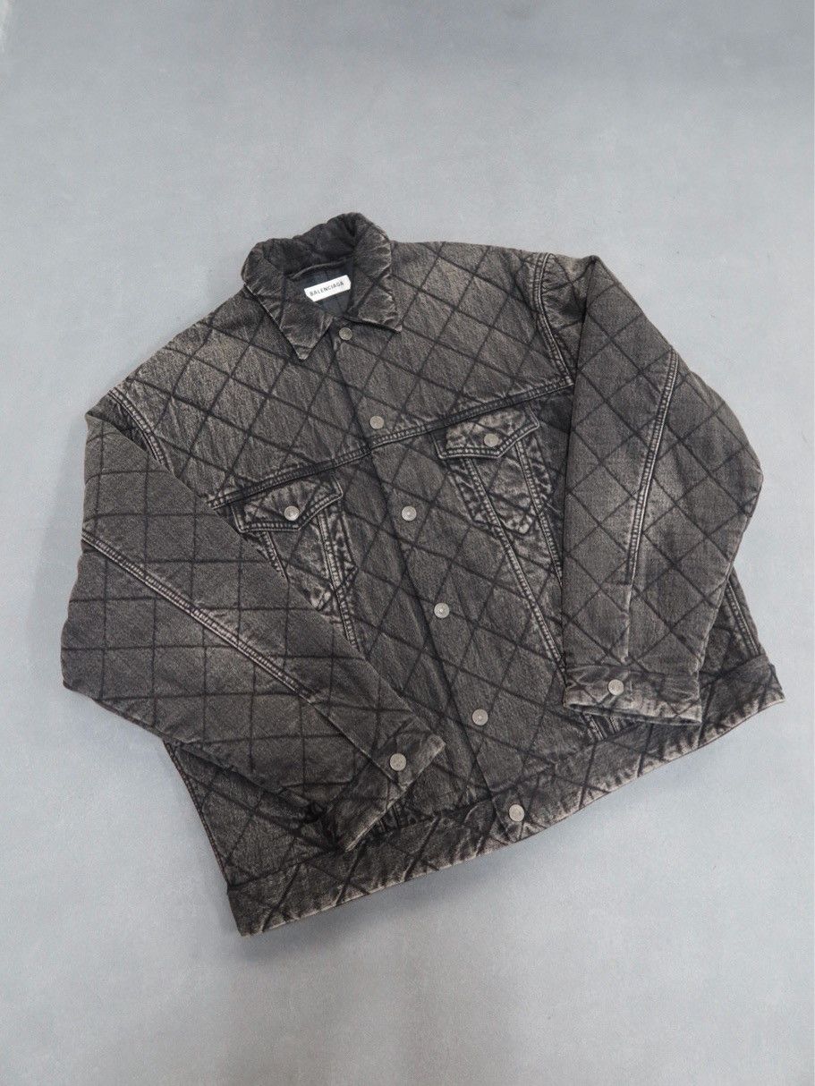 Balenciaga Balenciaga Quilted Denim Jacket Size 36 Size XS / US 0-2 / IT 36-38 - 1 Thumbnail