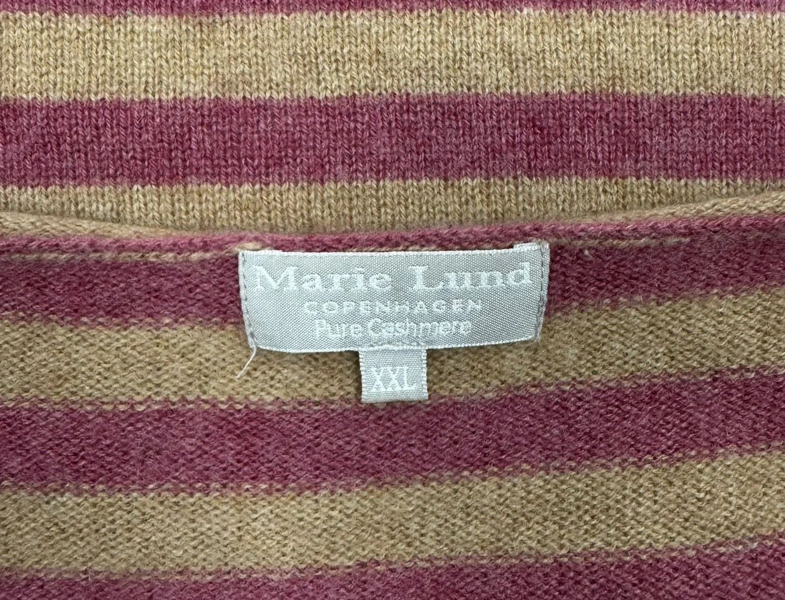 Other Marie Lund Pure Cashmere Striped Jumper size XXL Size XXL / US 16-18 / IT 52-54 - 9 Thumbnail
