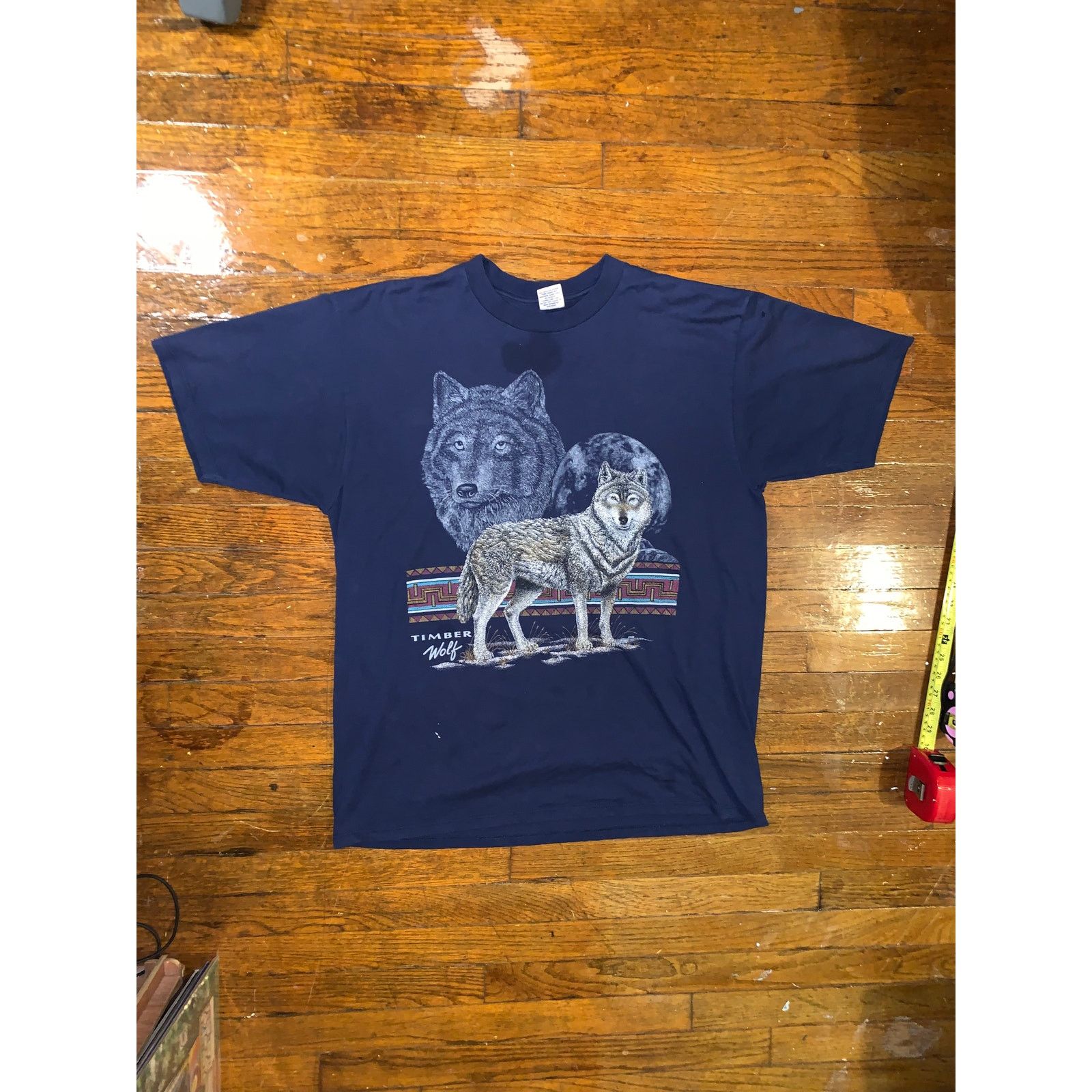 Other × Vintage VTG 90s Cotton Grove Wolf T Shirt USA Made Nature Graphic XL Size US XL / EU 56 / 4 - 2 Thumbnail