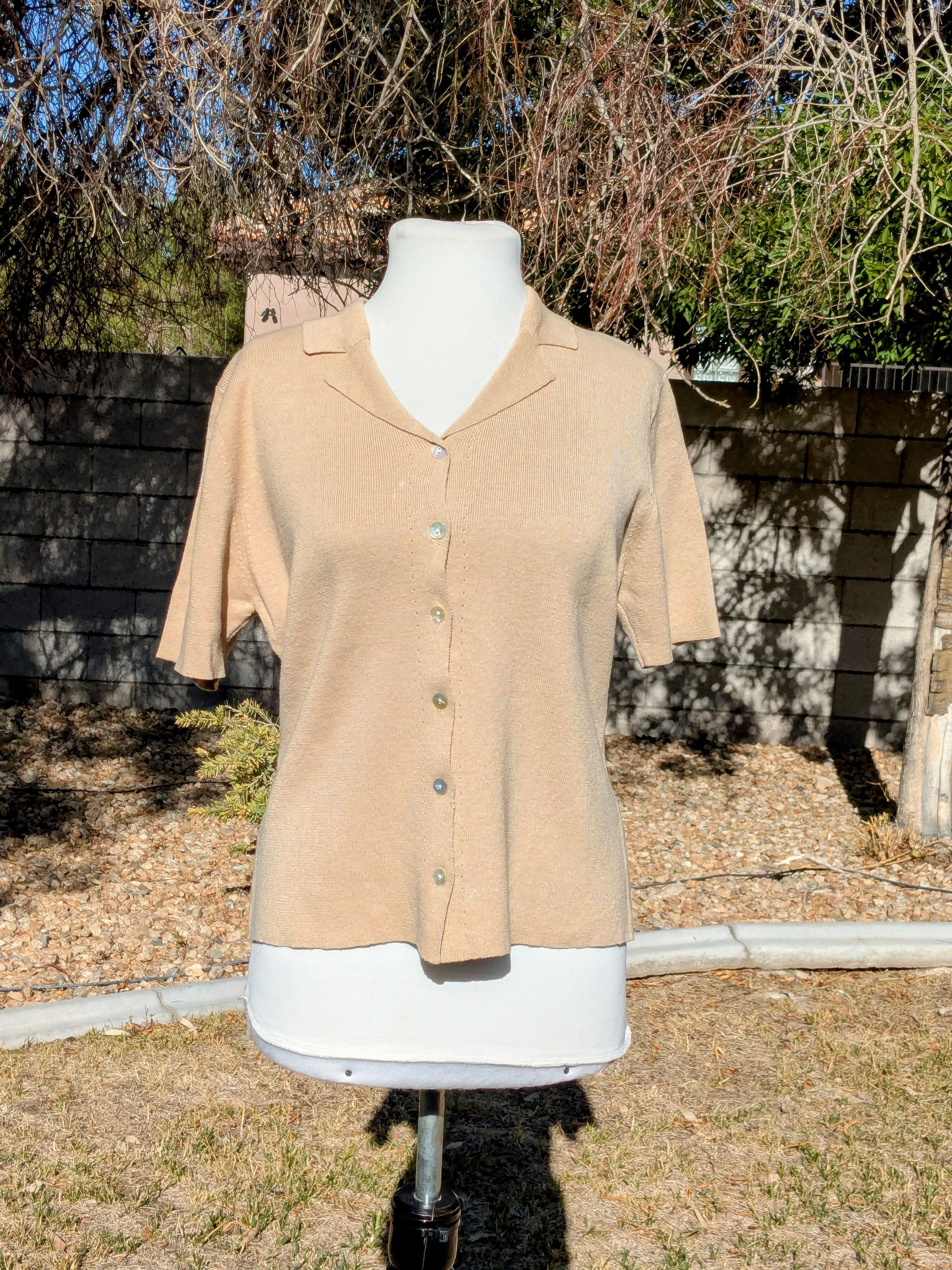 Vintage VTG Designers Originals Studio Button Ramie/Cotton Shirt Top Size L / US 10 / IT 46 - 1 Thumbnail