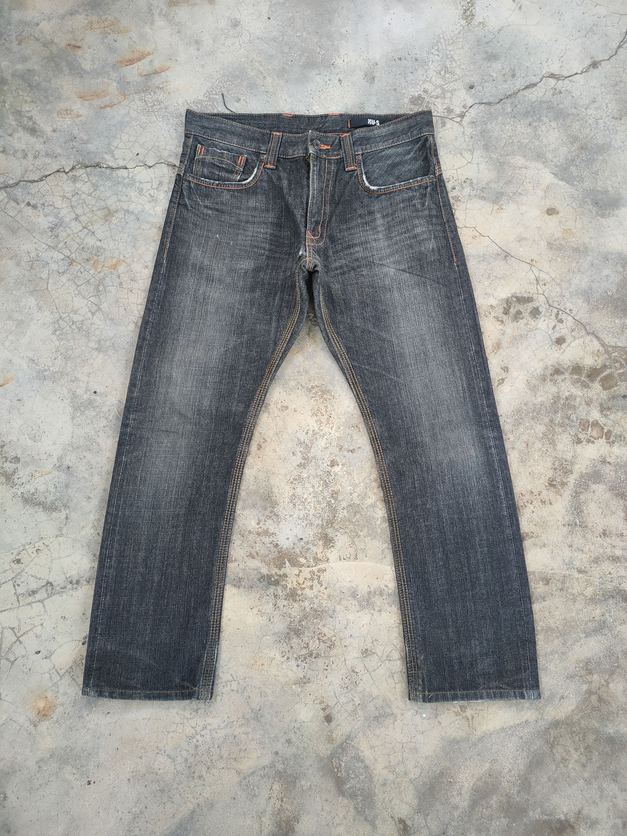 Edwin VINTAGE EDWIN FADED BLACK JEANS DENIM PANTS Size US 34 / EU 50 - 2 Thumbnail