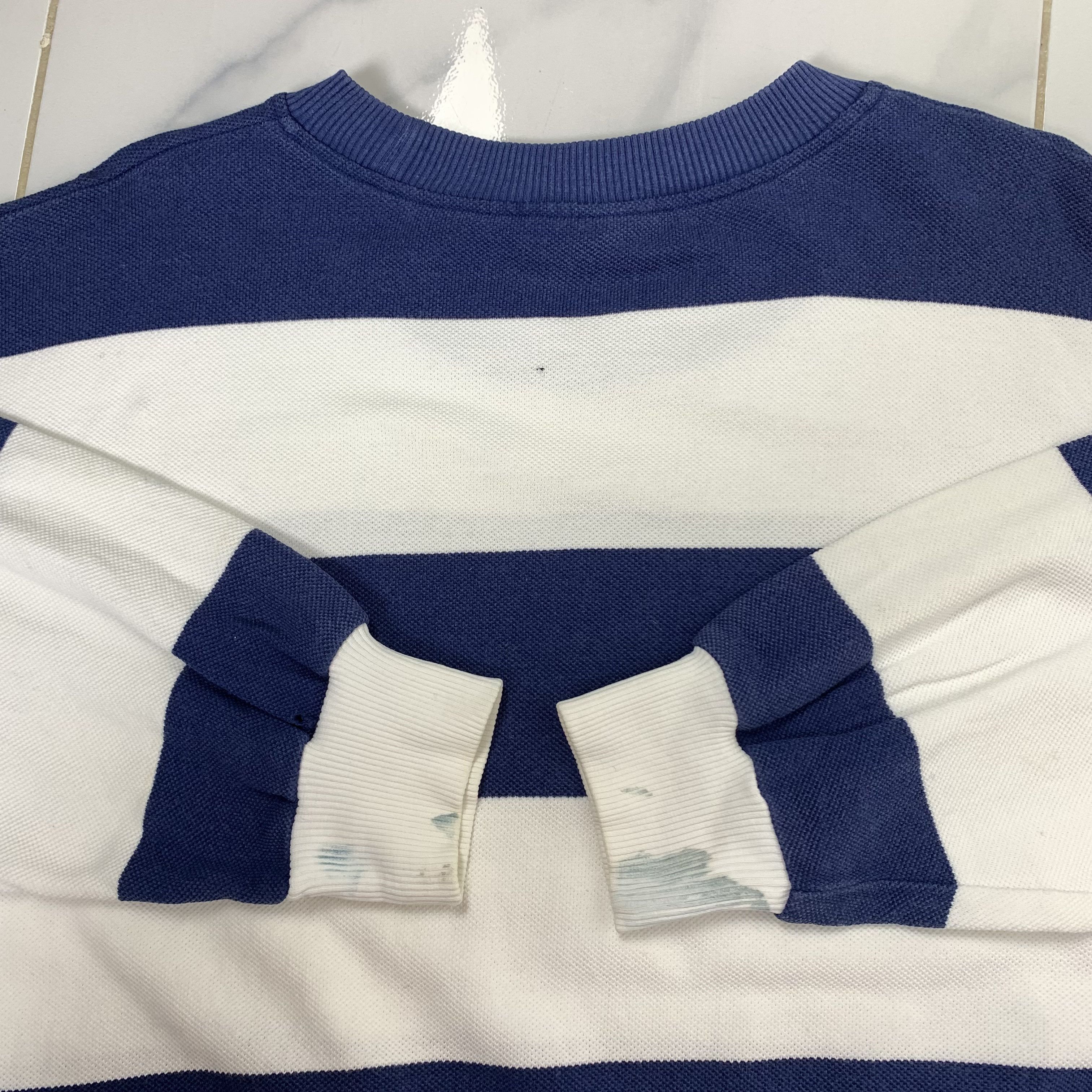 Lacoste Vintage La Chemise Lacoste Striped Sweatshirt Crewneck Size US L / EU 52-54 / 3 - 7 Thumbnail