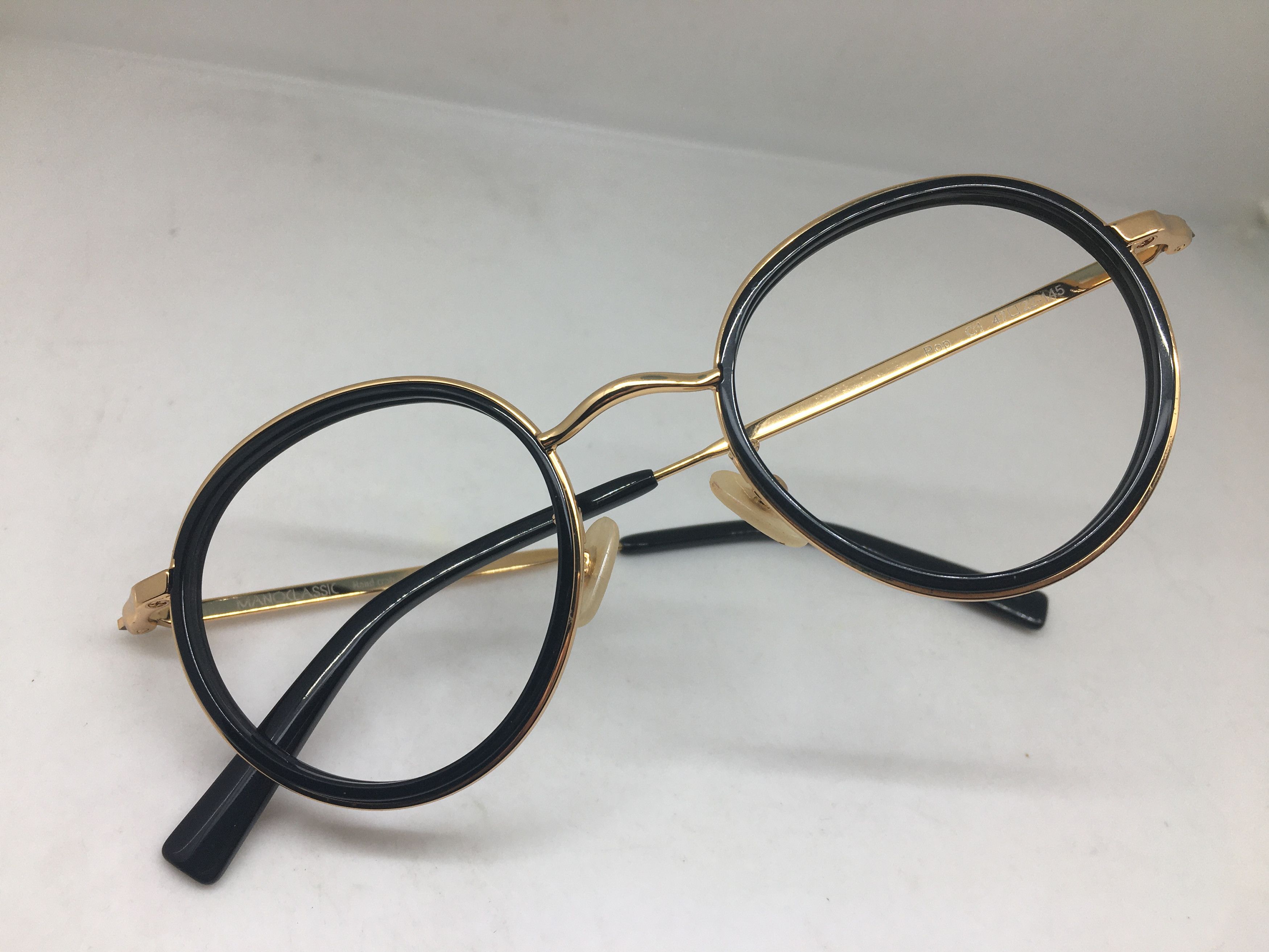 Other Manomos Gold Round Eyeglasses Frame GREAT GATSBY Size ONE SIZE - 7 Thumbnail