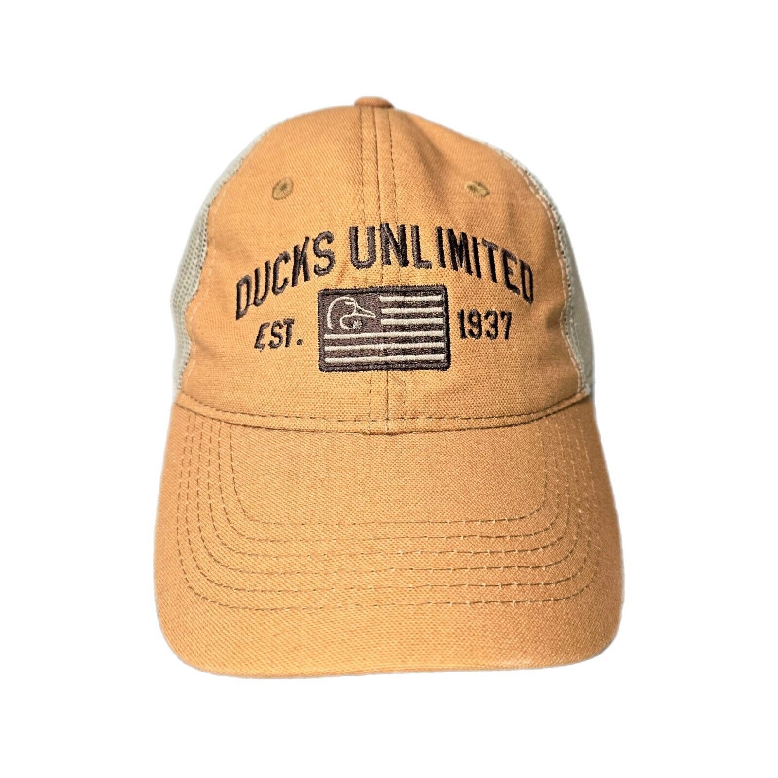 Other Ducks Unlimited Brown Trucker Hat Hunting Snapback EST. 1937 Size ONE SIZE - 1 Thumbnail