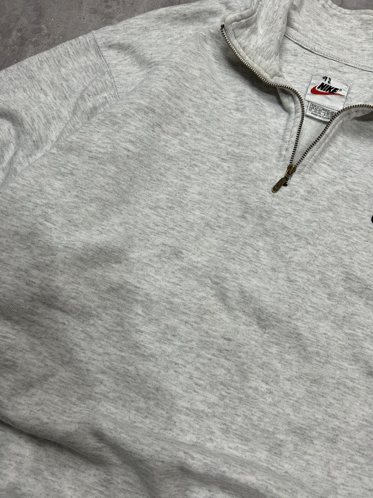 Nike × Vintage Vintage Nike center logo 1/4 zip up sweatshirt Size US L / EU 52-54 / 3 - 8 Thumbnail