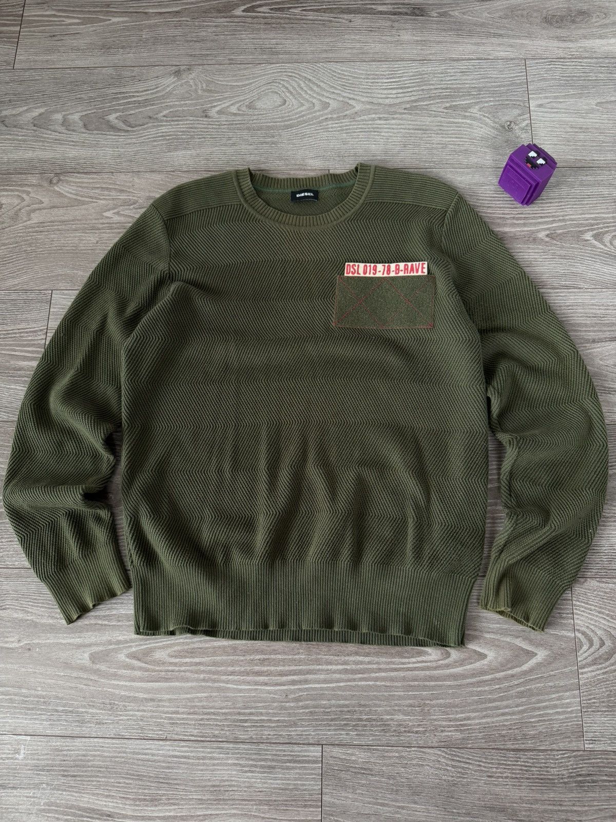 Diesel Archival Avant Garde Diesel Italy Made Military Knit Sweater Size US M / EU 48-50 / 2 - 8 Thumbnail