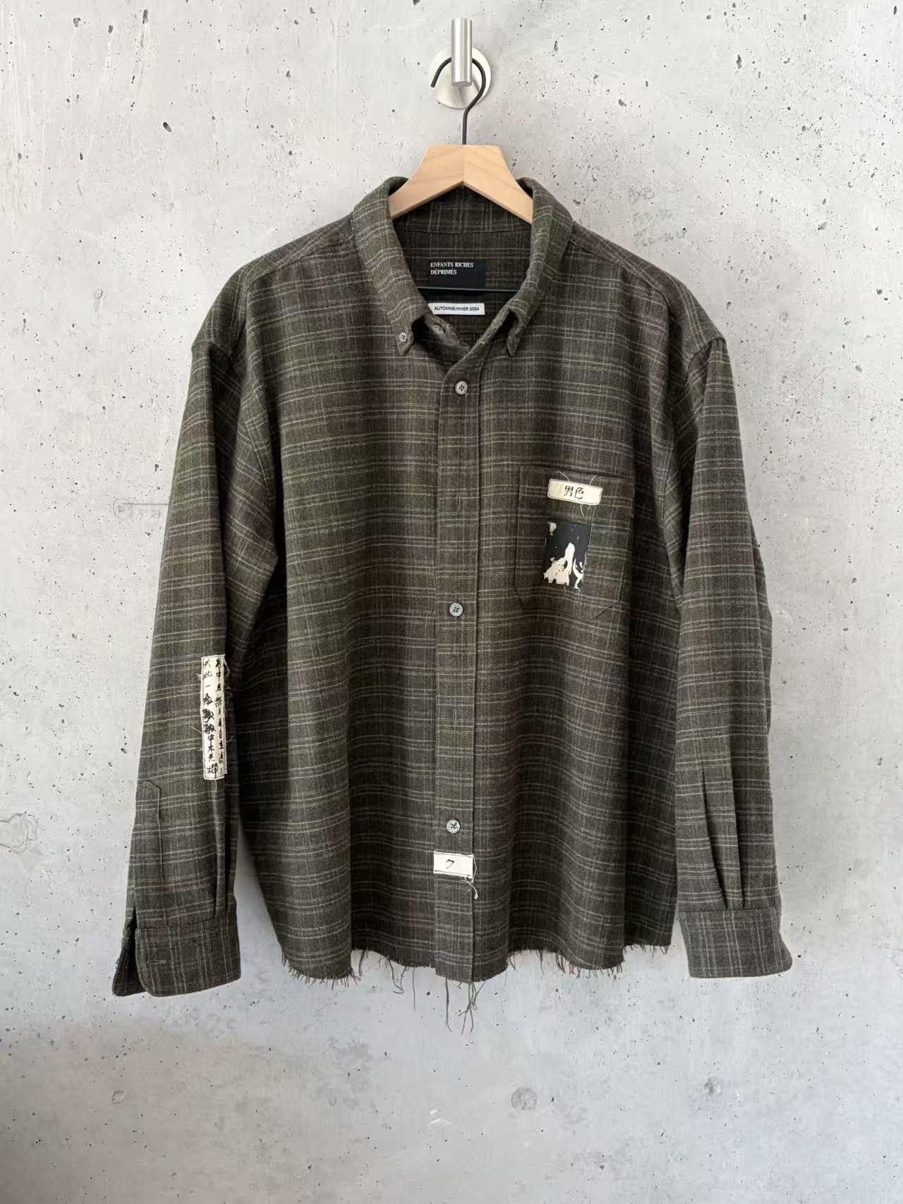 Enfants Riches Deprimes Flannel Shirt Green Plaid Size L Size US L / EU 52-54 / 3 - 1 Thumbnail