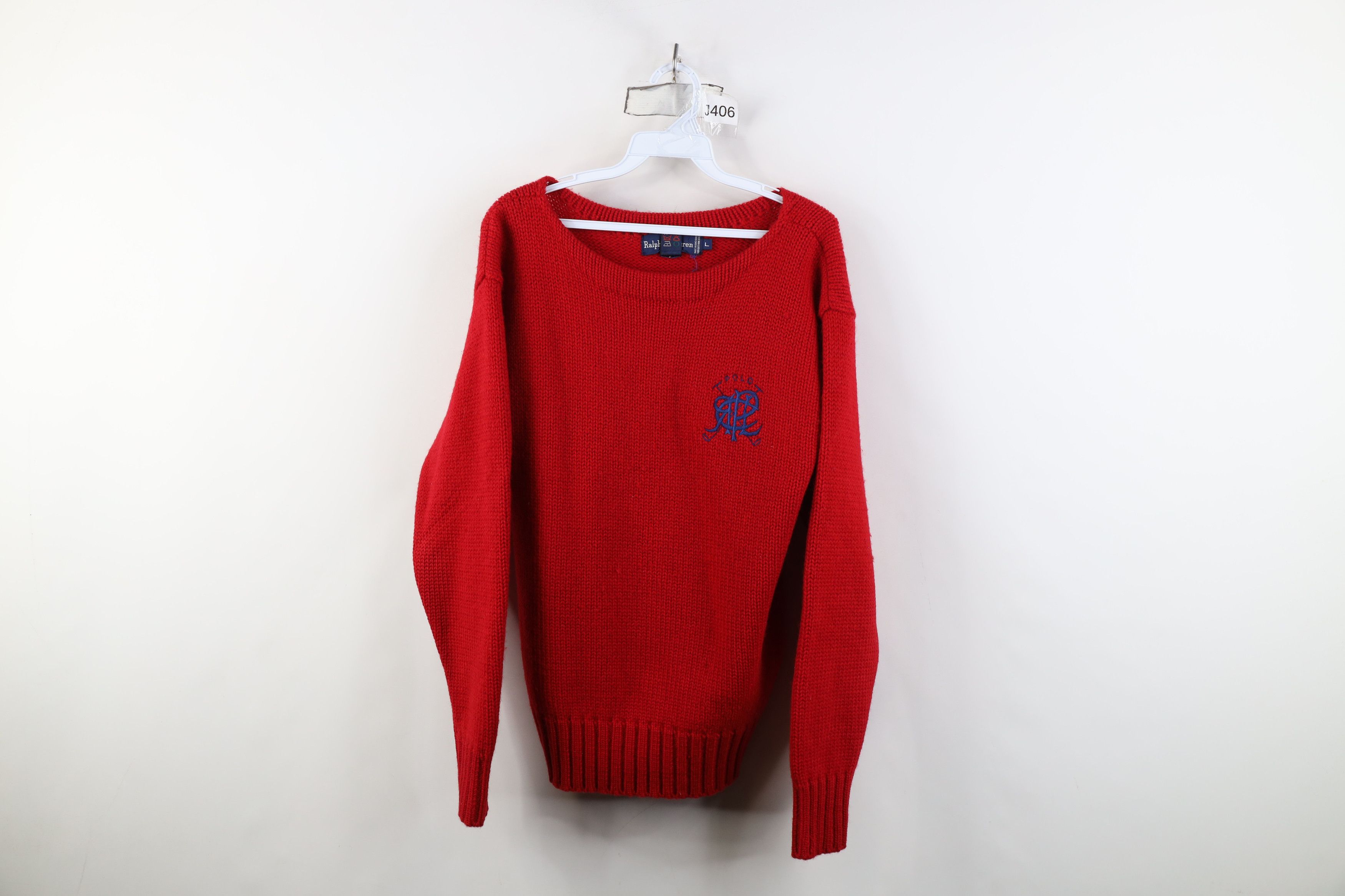 Ralph Lauren Vintage 70s 80s Ralph Lauren Heavyweight Wool Sweater Red Size L / US 10 / IT 46 - 1 Thumbnail