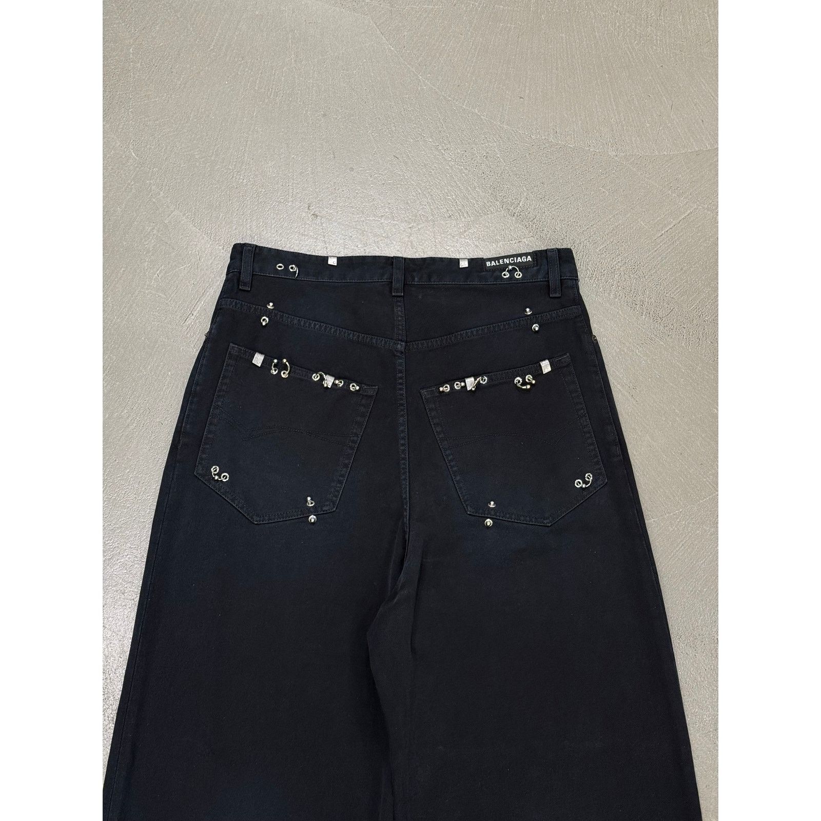Balenciaga S/S2024 Balenciaga pierced wide-leg jeans Size US 34 / EU 50 - 6 Thumbnail