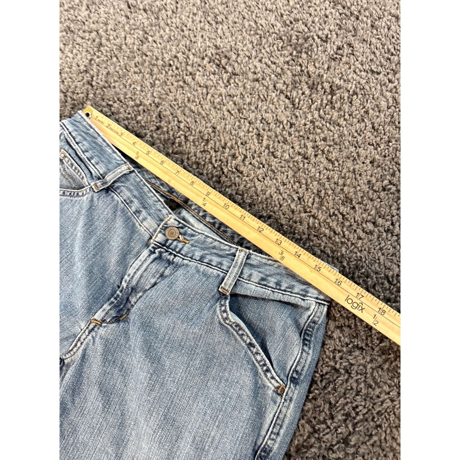 Express VINTAGE Express Jeans Womens Bootcut 32x31 Light Wash Low Rise 5-Pocket Denim Blue Mens? Womens? Size 24" / US 00 / IT 34 - 4 Thumbnail