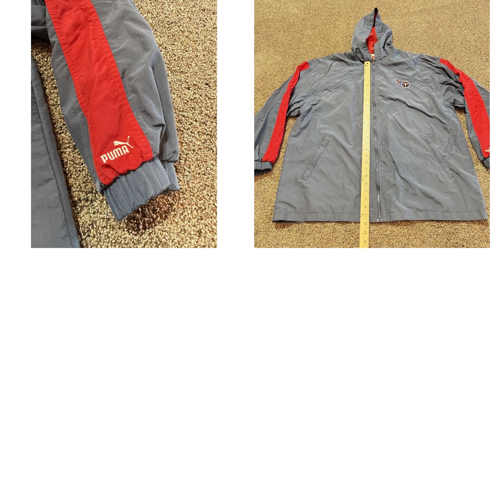 Puma PUMA Tennessee Titans Pum Mens Windbreaker Jacket XL Blue Logo NFL Football Mens Windbreaker Jacket Size US XL / EU 56 / 4 - 8 Thumbnail
