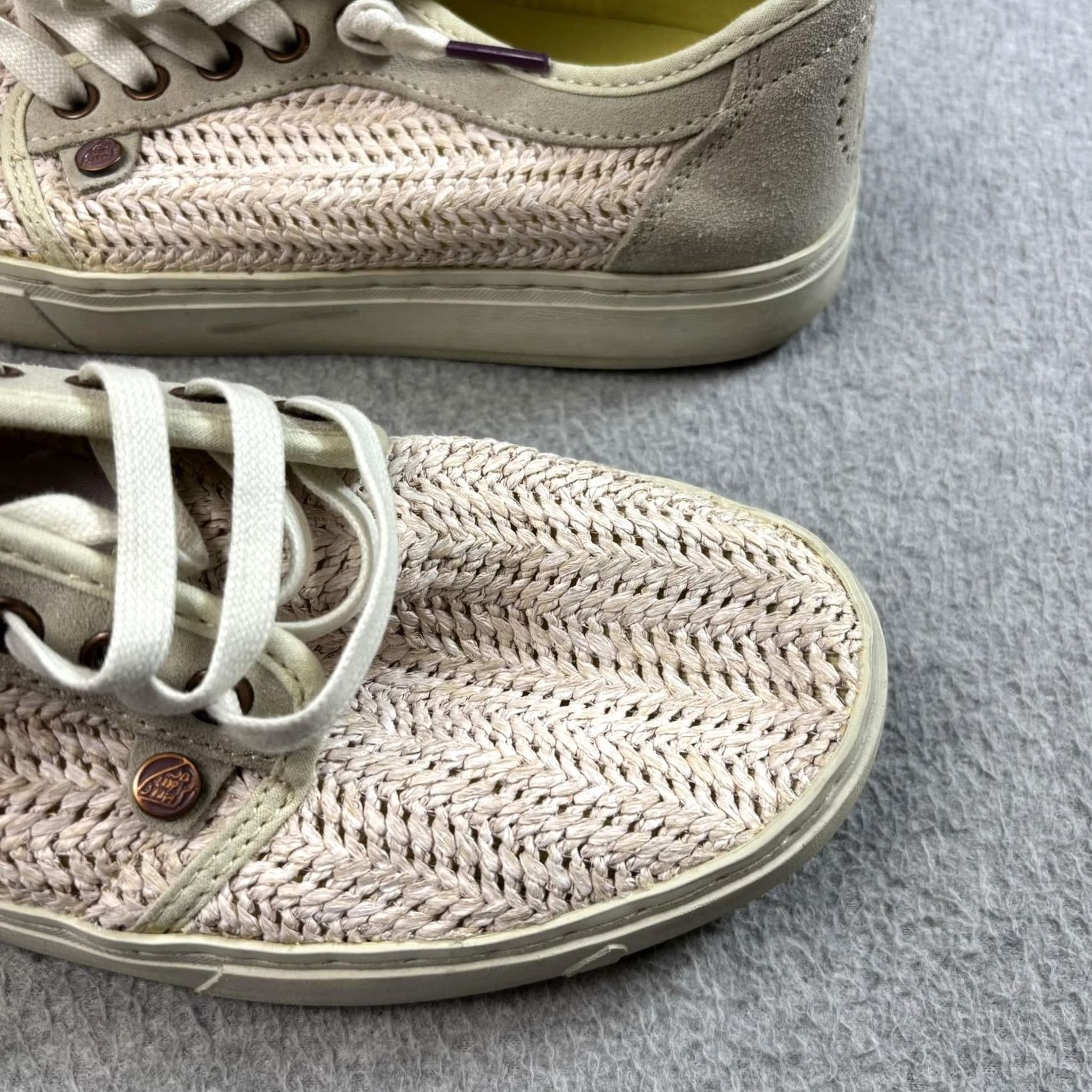Vintage Softinos Womens Size 8 Pale Rose Woven Lace Up Low Top Casual Comfort Leather accents Boho Sneakers Shoes Size M / US 6-8 / IT 42-44 - 5 Thumbnail