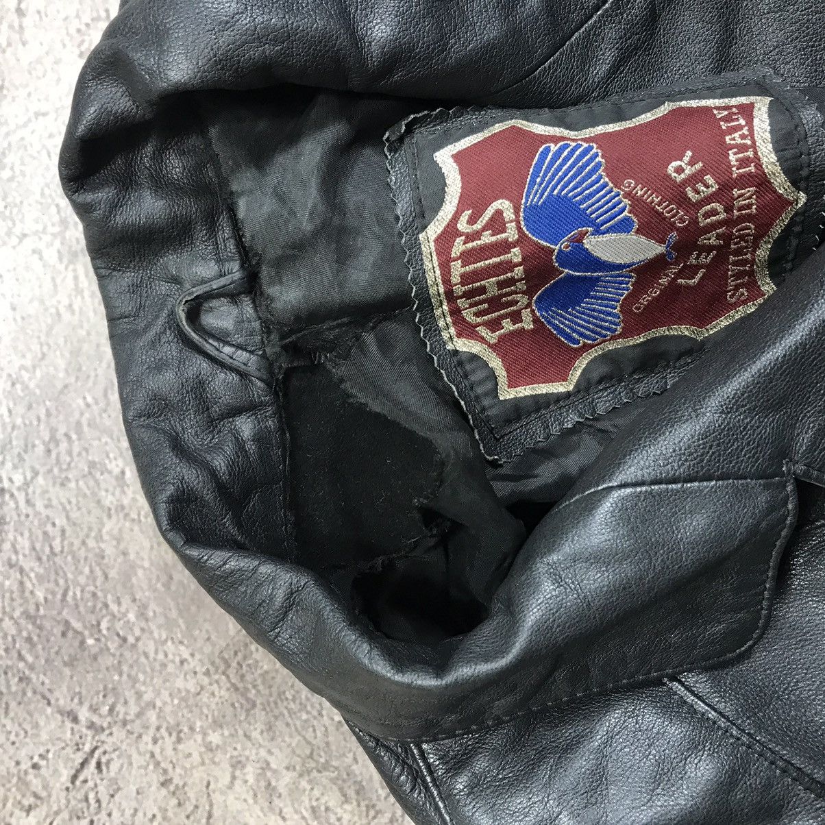 Vintage Vintage 90s Faded Black Leather Jacket Streetwear Relaxed M Size M / US 6-8 / IT 42-44 - 8 Thumbnail