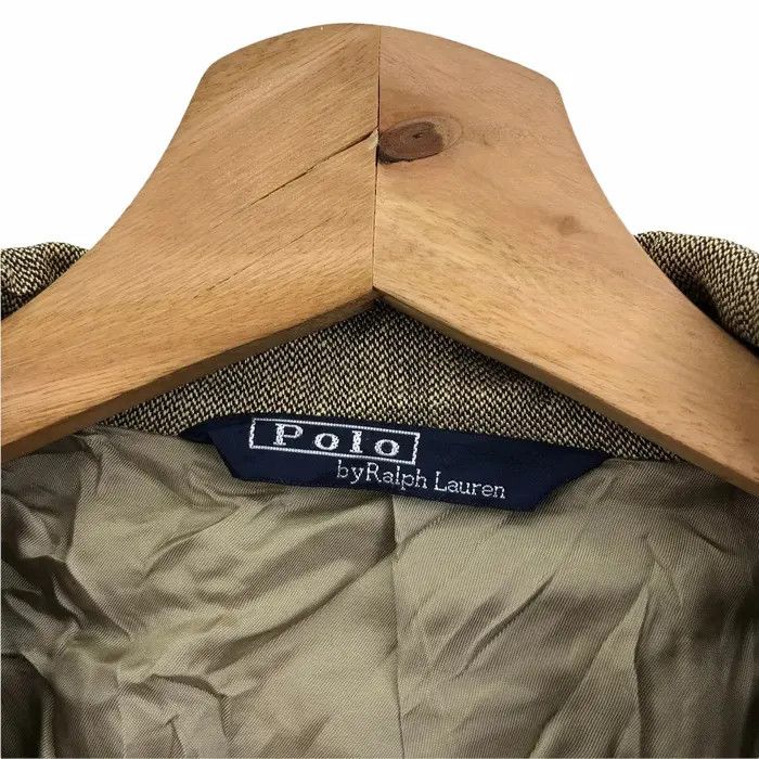 Polo Ralph Lauren Vintage POLO RALPH LAUREN 3 Button Herringbone Blazer Coat Size 46R - 6 Thumbnail