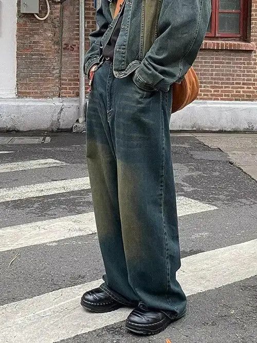 VIBE Vintage Washed Baggy Wide Leg Size US 33 - 1 Thumbnail