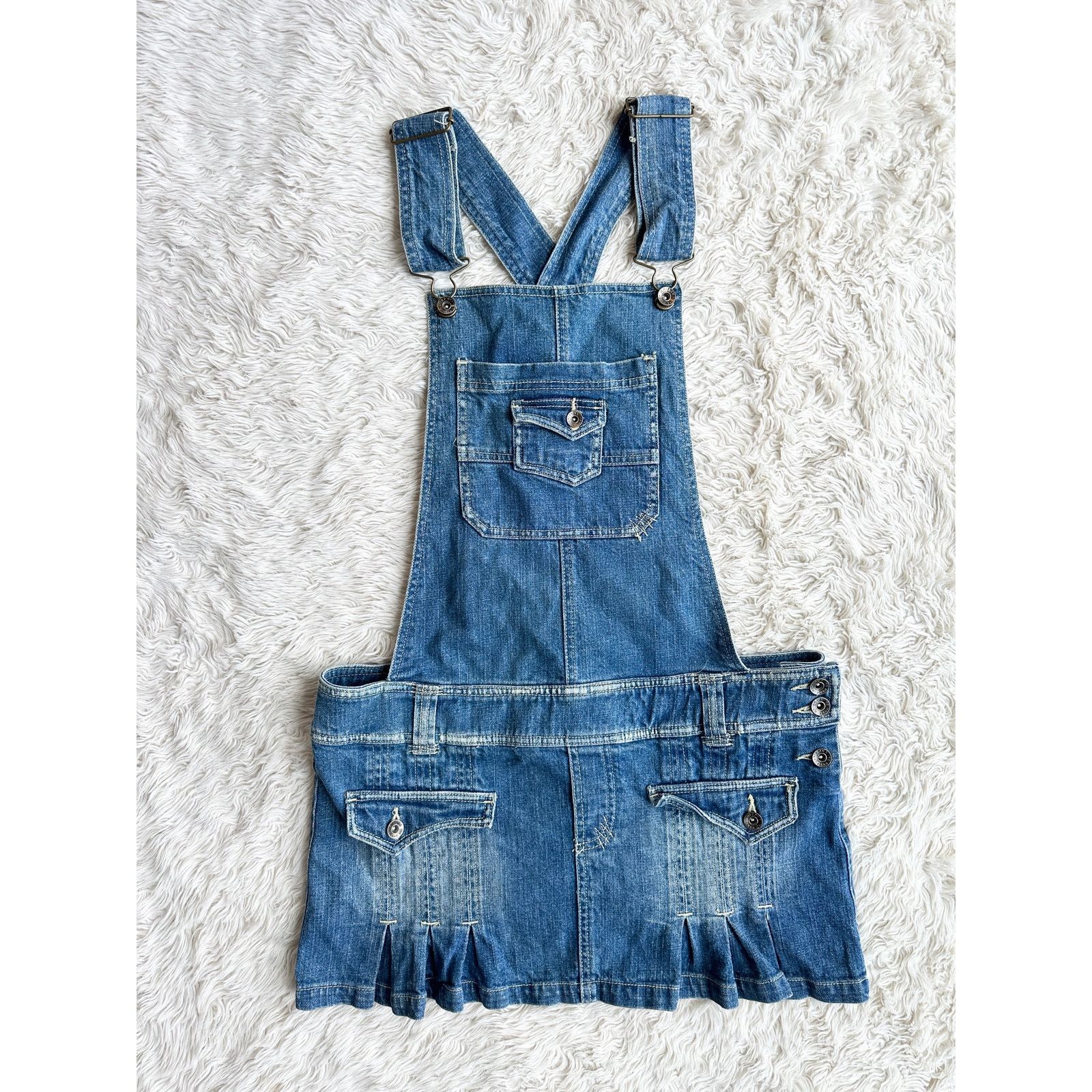 Arizona Jean Co. Y2K Pleated Miniskirt Overall Mini Dress Size M / US 6-8 / IT 42-44 - 1 Thumbnail