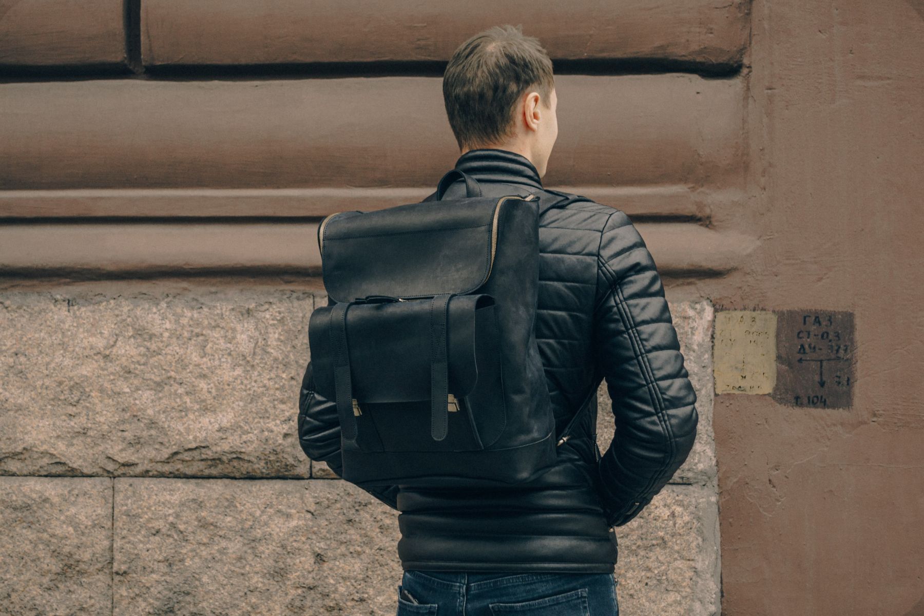 Other Leather Backpack. Genuine Vintage Leather CrazyHorse Size ONE SIZE - 3 Thumbnail