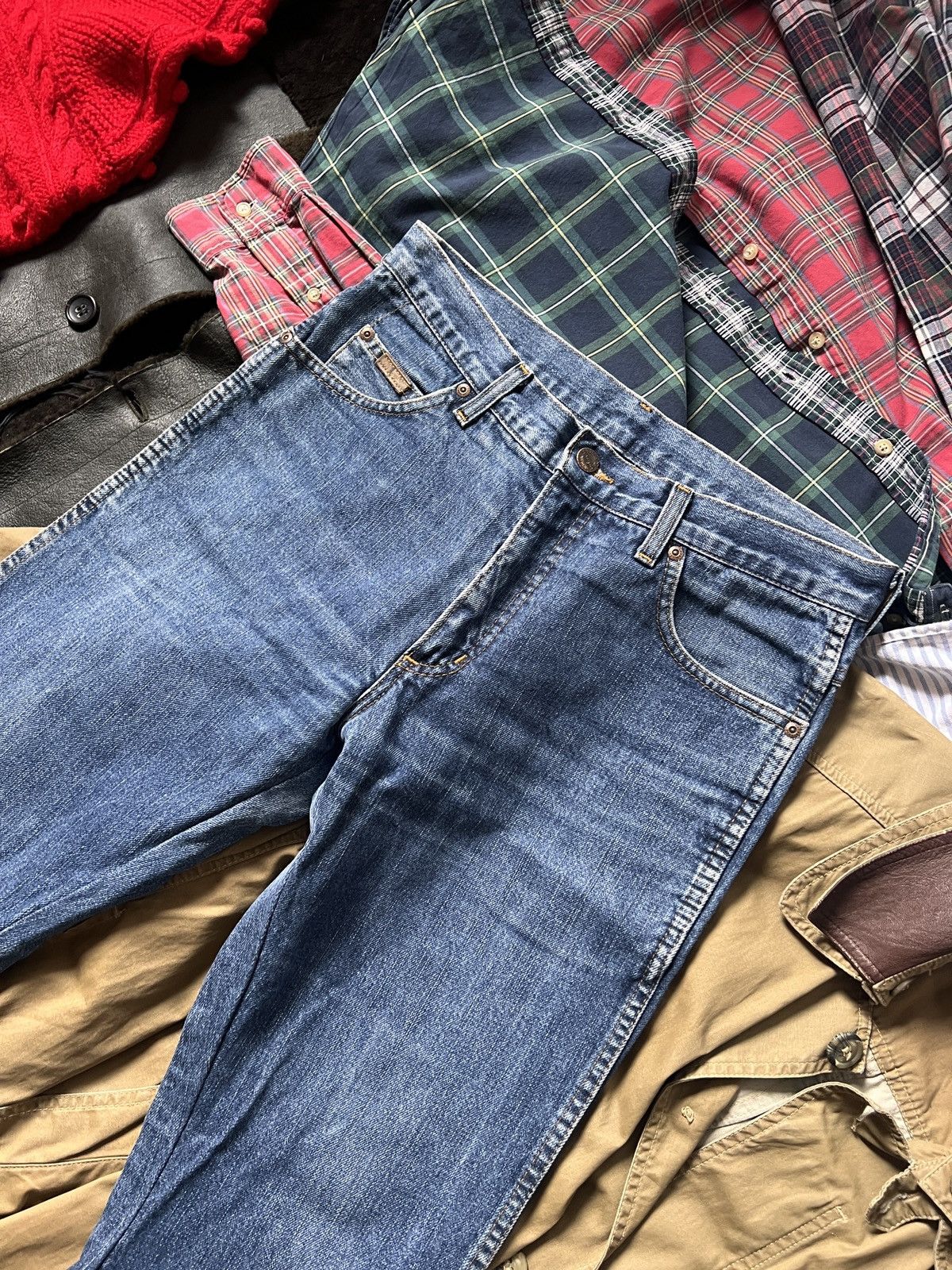 Wrangler Flared Wrangler Cowboy Y2K Jeans 32x32 Pants Size 30" / US 8 / IT 44 - 7 Thumbnail
